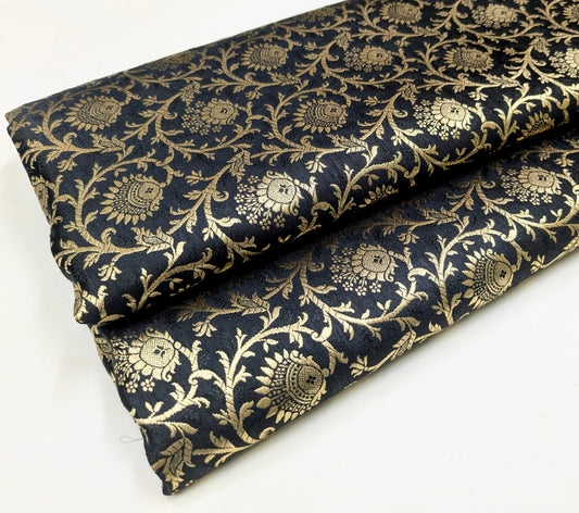 Brocade fabric by the yard Jacquard damask fabric Wedding Bridal Brocade fabric Home Decor Upholstery Indian Wear Silk Dress Fabric- NFAF447