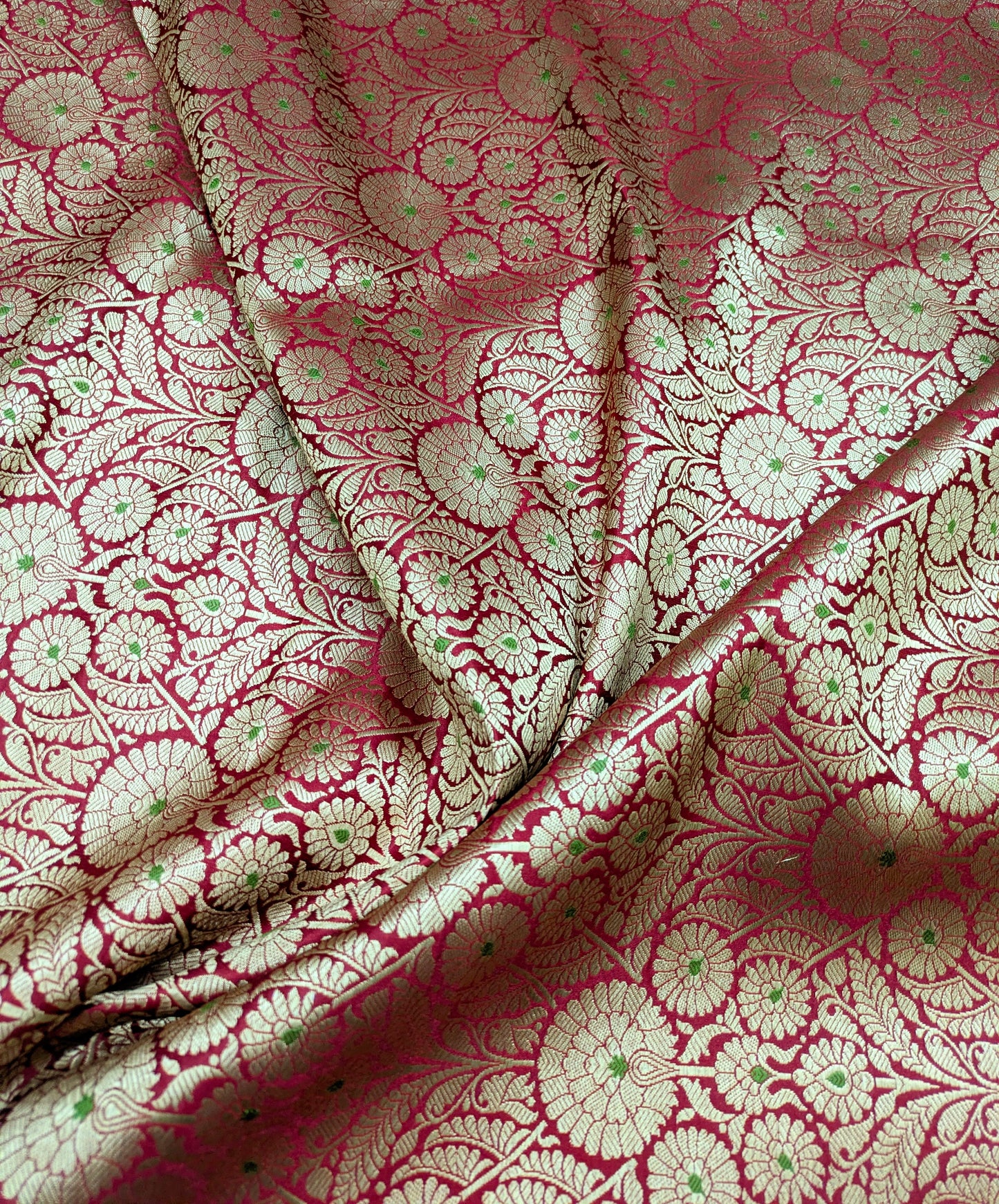 Red Gold Damask jacquard brocade Wedding fabric Rayon Silk Brocade Gothic fabric Theatre costume Vintage Brocade Fabric By The Yard NFAF470