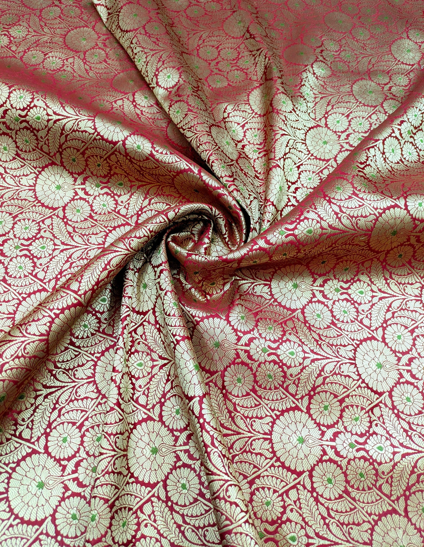 Red Gold Damask jacquard brocade Wedding fabric Rayon Silk Brocade Gothic fabric Theatre costume Vintage Brocade Fabric By The Yard NFAF470
