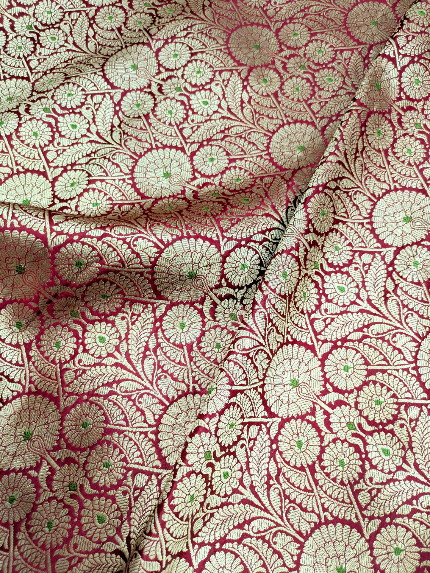 Red Gold Damask jacquard brocade Wedding fabric Rayon Silk Brocade Gothic fabric Theatre costume Vintage Brocade Fabric By The Yard NFAF470