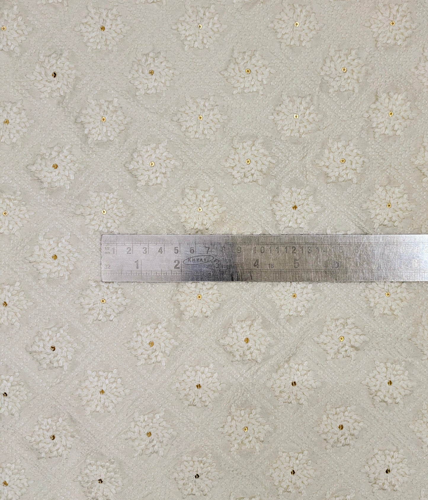 Off white embroidered fabric, Thread embroidery, Royal fabric, Haute couture, Thread embroidery, Wedding inspiration, Evening dress - NFAF475