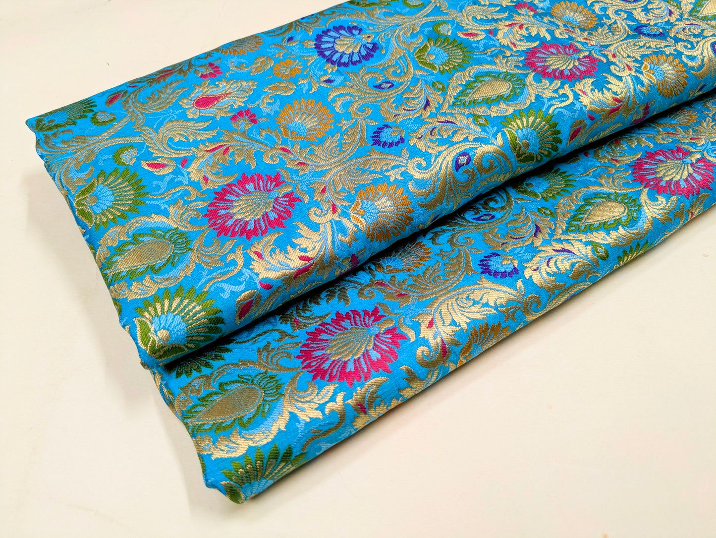 Brocade fabric Jacquard damask fabric Gifts for her Wedding bridal fabric Clothing Material Silk dress Brocade fabric by the Yard- NFAF477