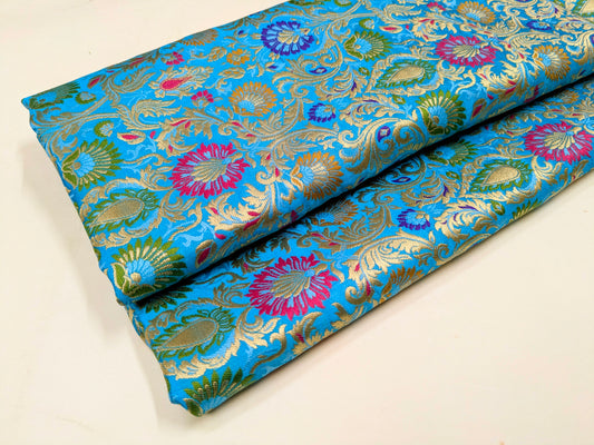 Brocade fabric Jacquard damask fabric Gifts for her Wedding bridal fabric Clothing Material Silk dress Brocade fabric by the Yard- NFAF477