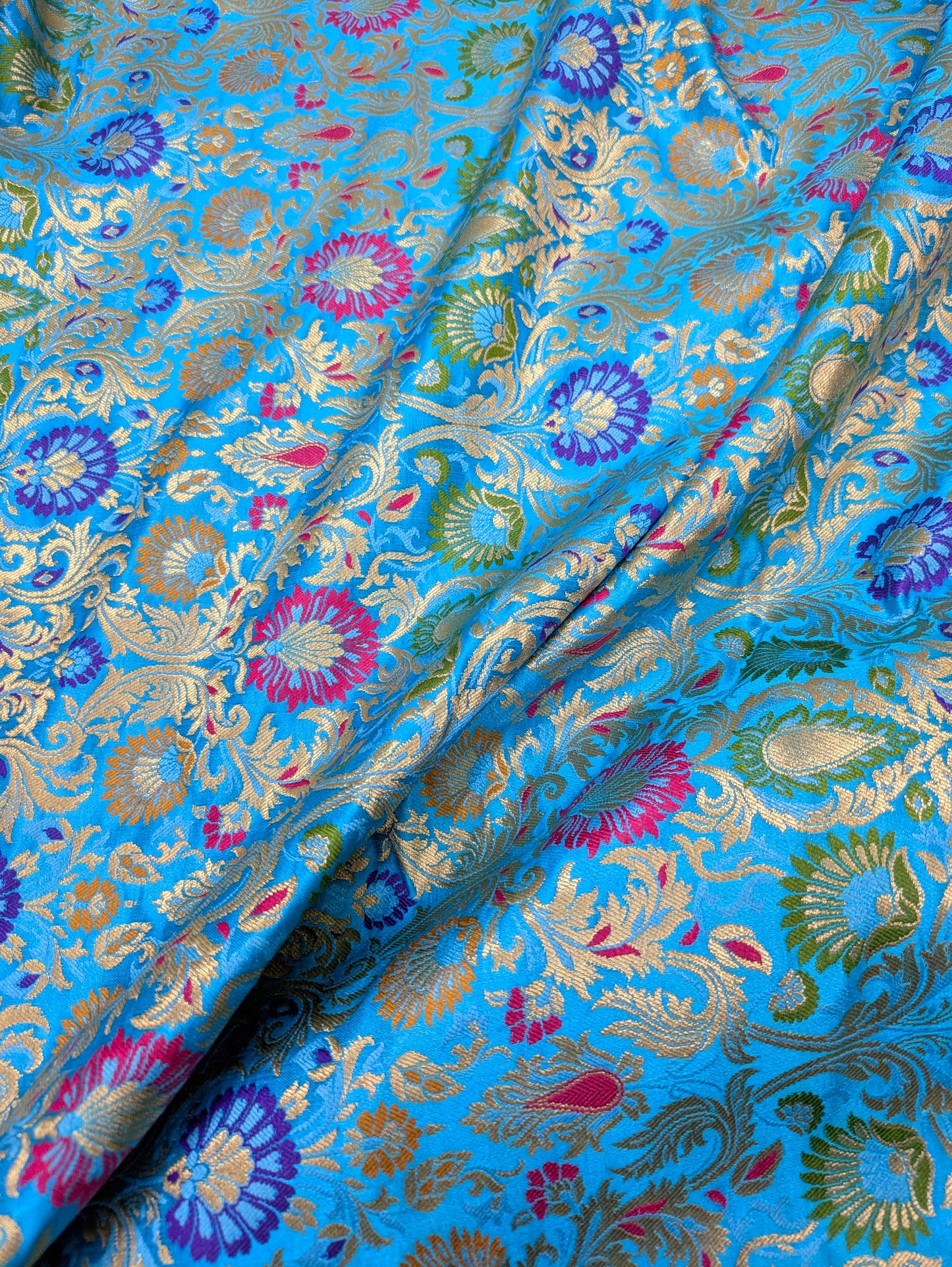 Brocade fabric Jacquard damask fabric Gifts for her Wedding bridal fabric Clothing Material Silk dress Brocade fabric by the Yard- NFAF477