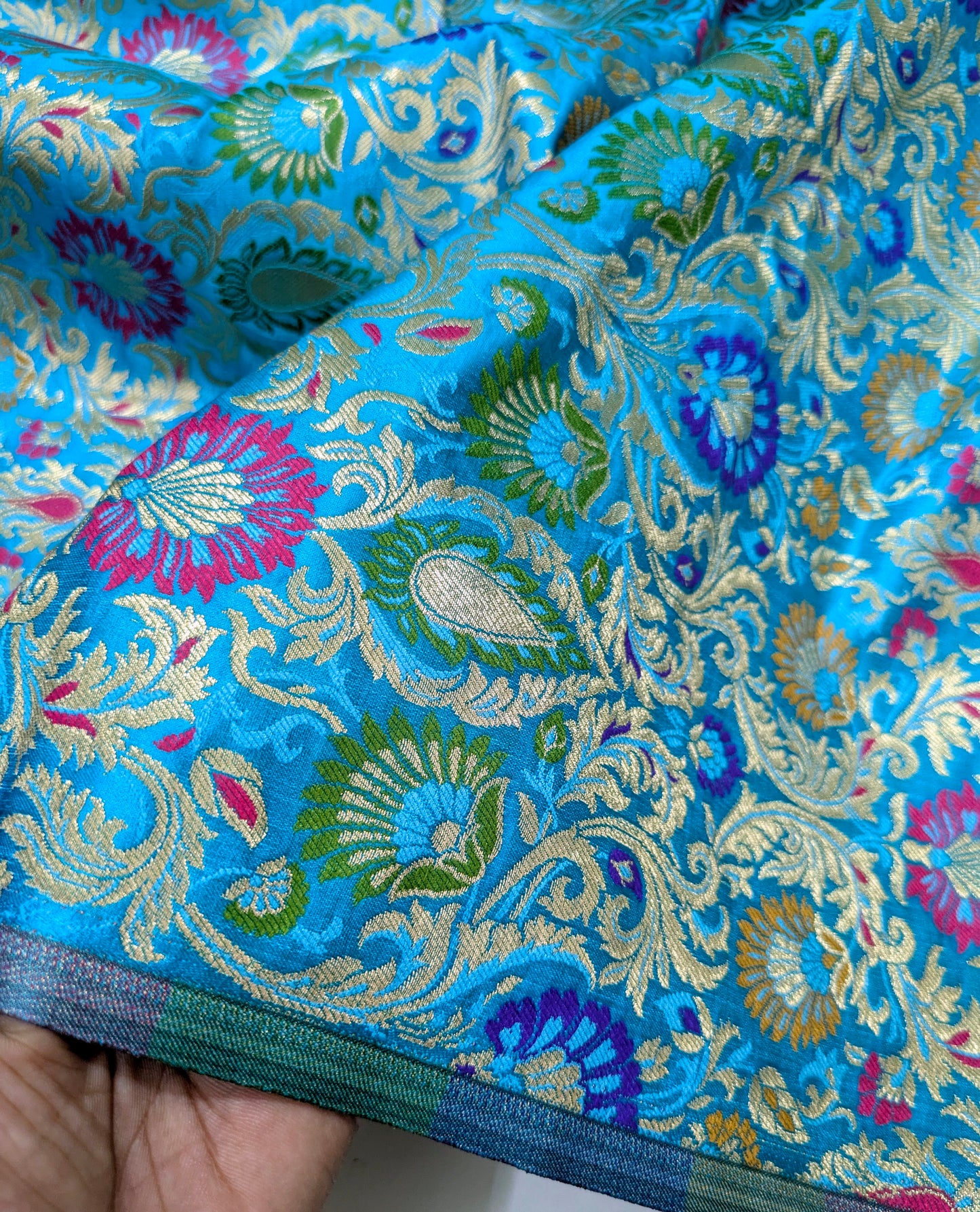 Brocade fabric Jacquard damask fabric Gifts for her Wedding bridal fabric Clothing Material Silk dress Brocade fabric by the Yard- NFAF477