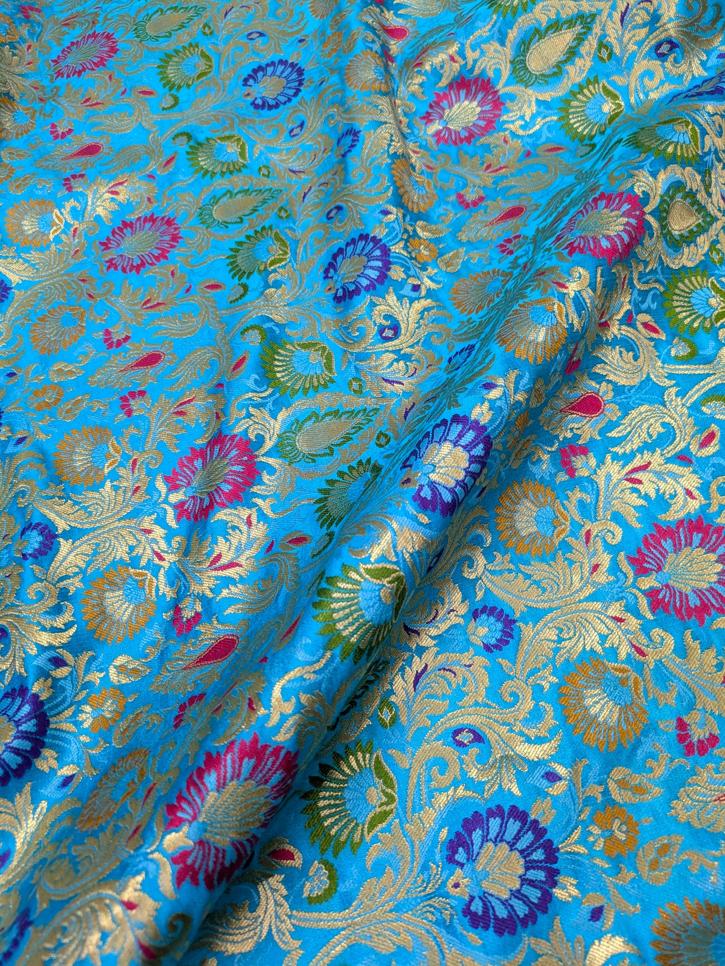 Brocade fabric Jacquard damask fabric Gifts for her Wedding bridal fabric Clothing Material Silk dress Brocade fabric by the Yard- NFAF477