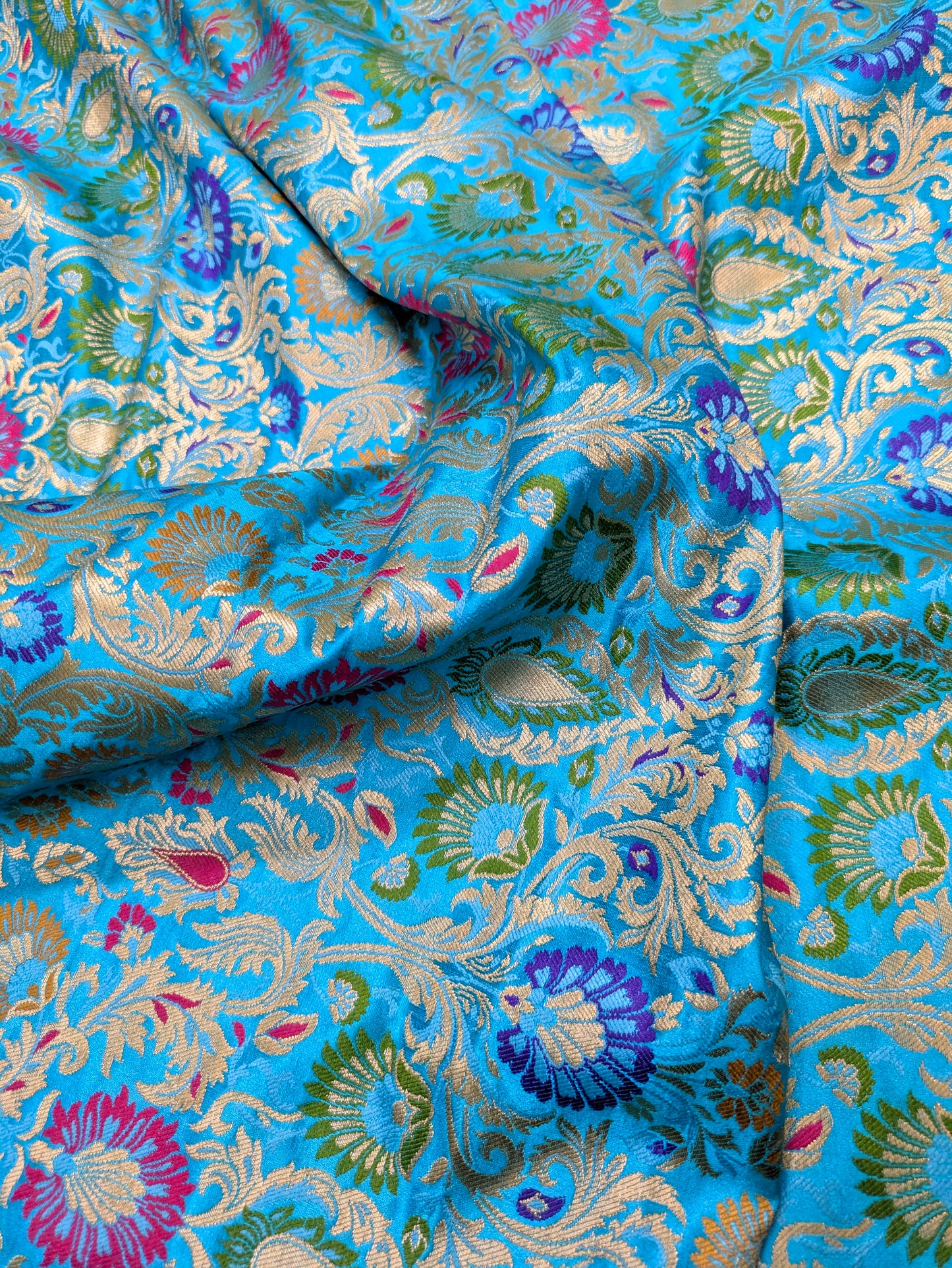 Brocade fabric Jacquard damask fabric Gifts for her Wedding bridal fabric Clothing Material Silk dress Brocade fabric by the Yard- NFAF477
