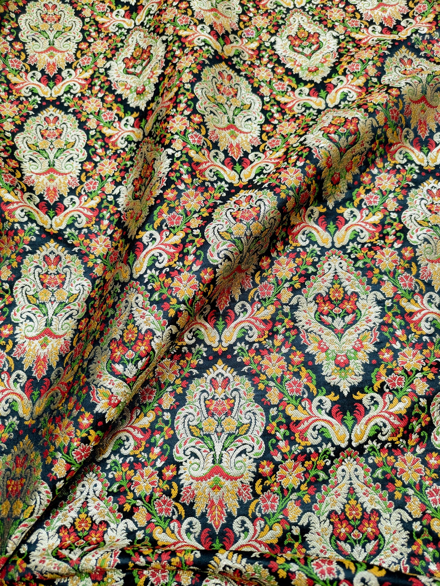 Brocade fabric Jacquard damask fabric Dressmaking Supplies Wedding bridal fabric DIY craft fabric Silk dress Brocade fabric by the yard NFAF507