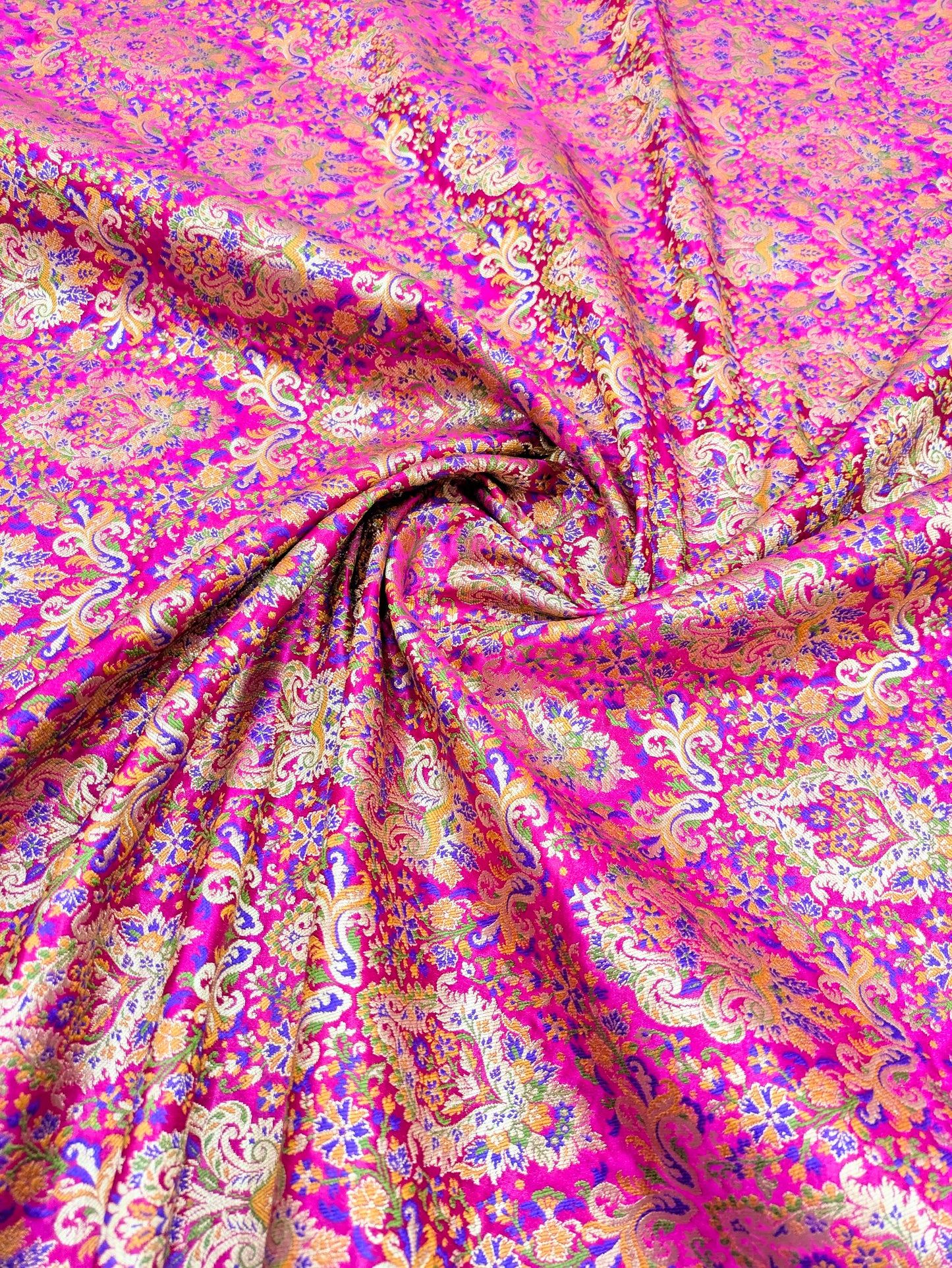 Brocade fabric Jacquard damask fabric Wedding bridal fabric Upholstery fabric Silk Dress Fabric Gold Brocade fabric by the yard- NFAF503