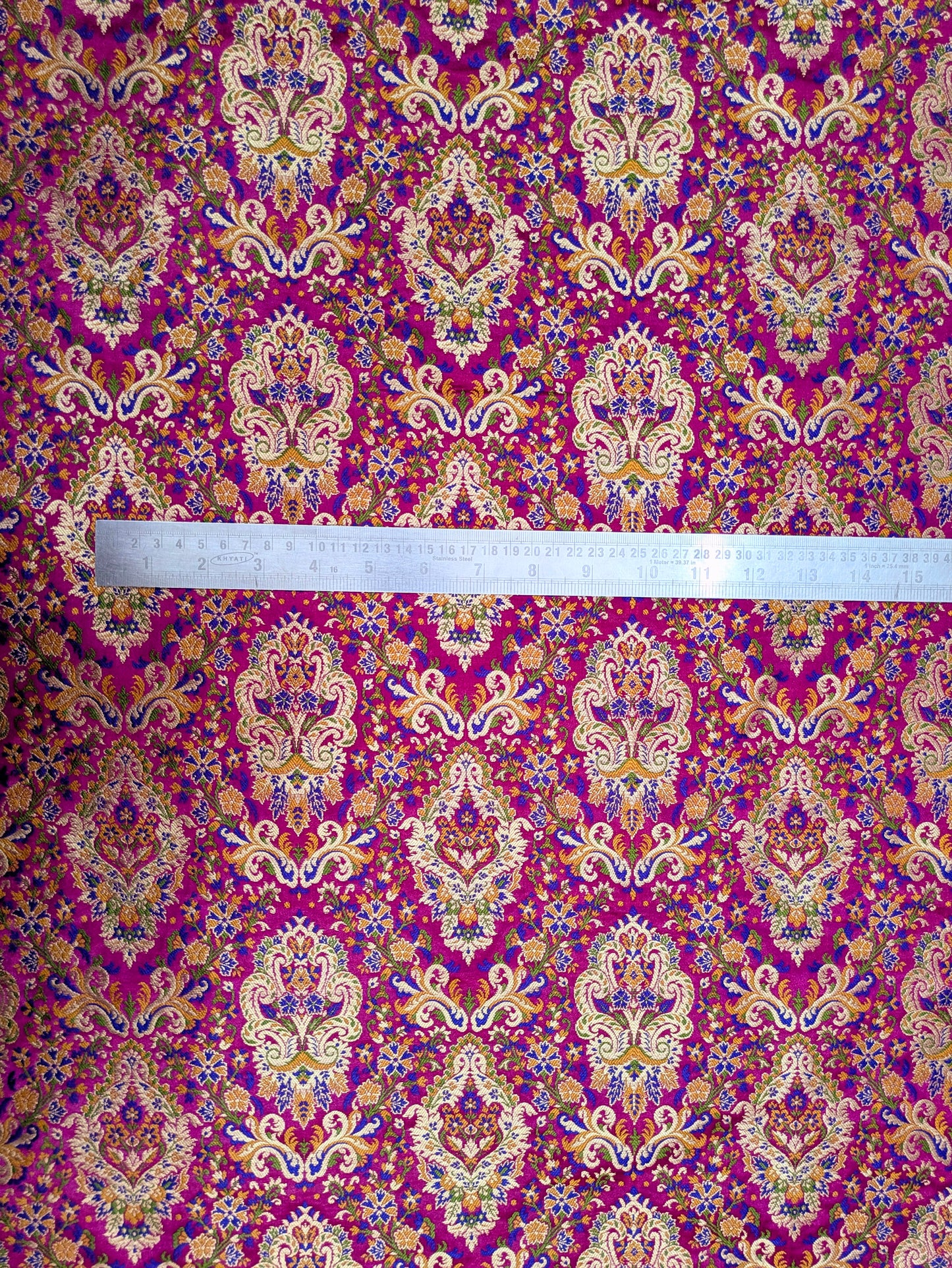 Brocade fabric Jacquard damask fabric Wedding bridal fabric Upholstery fabric Silk Dress Fabric Gold Brocade fabric by the yard- NFAF503
