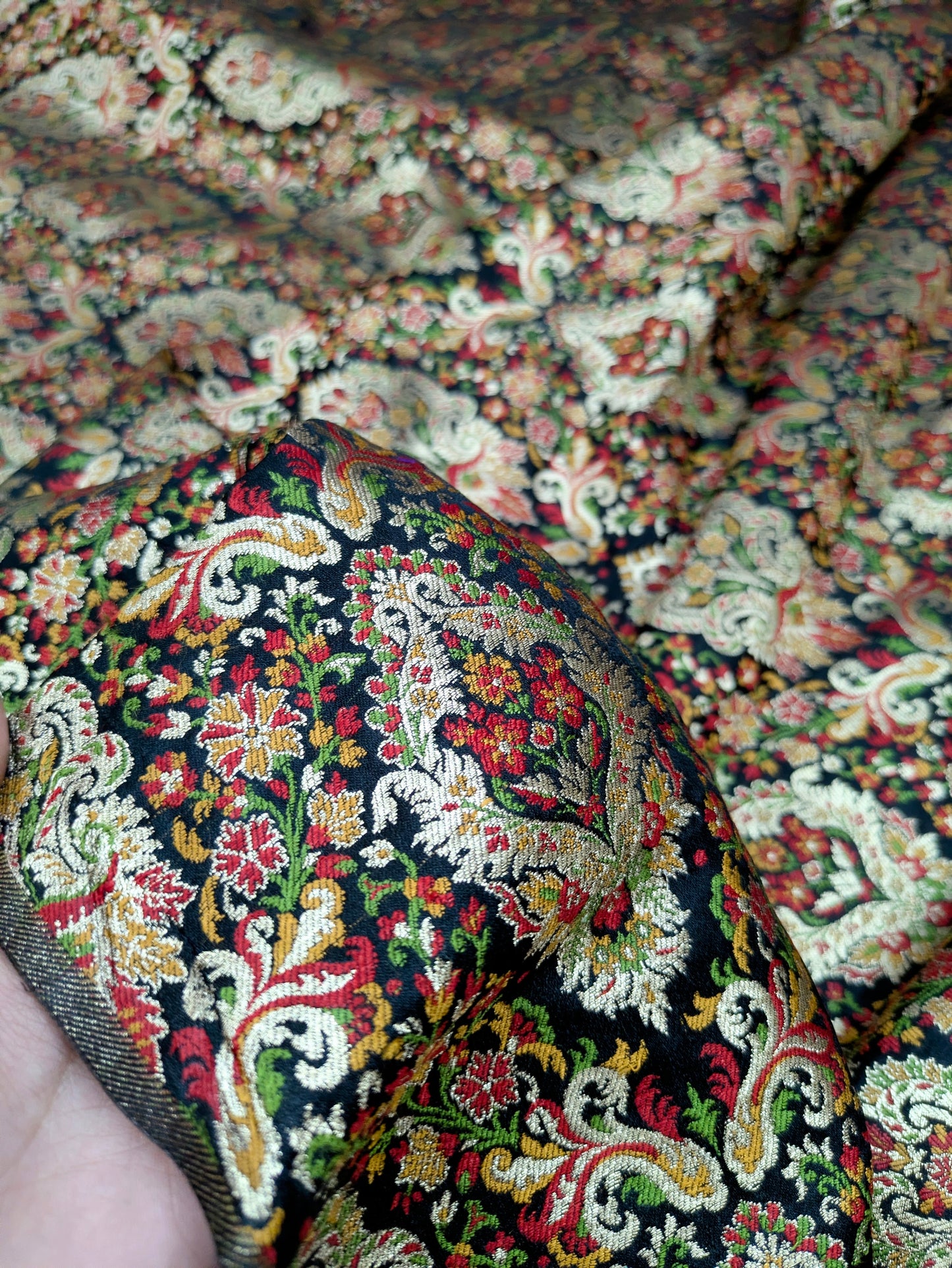 Brocade fabric Jacquard damask fabric Dressmaking Supplies Wedding bridal fabric DIY craft fabric Silk dress Brocade fabric by the yard NFAF507