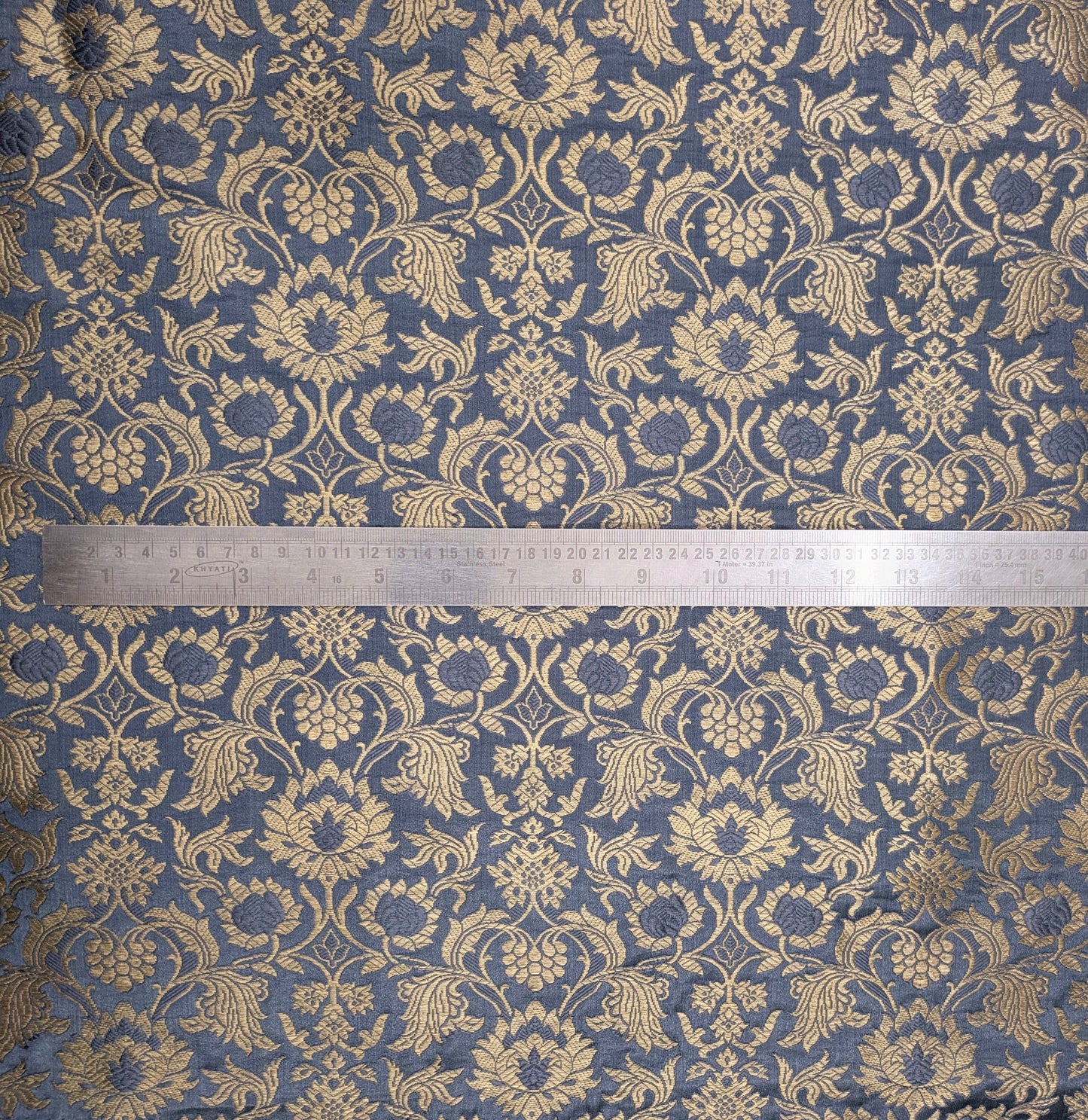 Gray Gold Brocade fabric Jacquard Damask Fabric Wedding Bridal Dress fabric Upholstery High Quality Brocade Fabric by the Yard