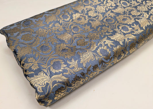 Gray Gold Brocade fabric Jacquard Damask Fabric Wedding Bridal Dress fabric Upholstery High Quality Brocade Fabric by the Yard