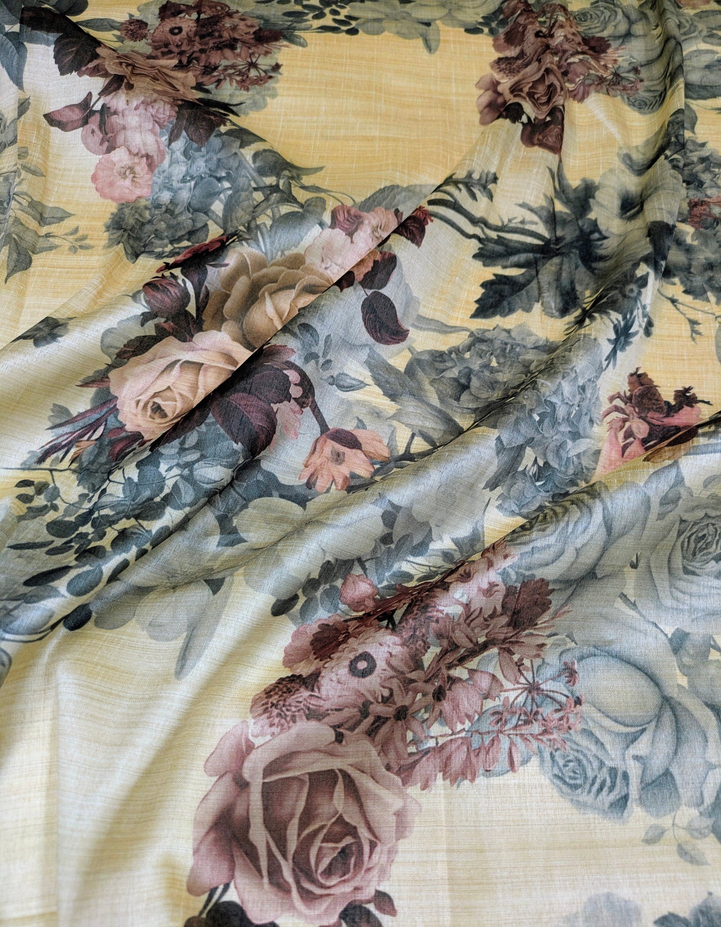 Printed Fabric Tussar rayon silk Fabric Wedding dress Silk Floral Lehenga fabric Printed fabric Summer Dress fabric Dupatta Fabric