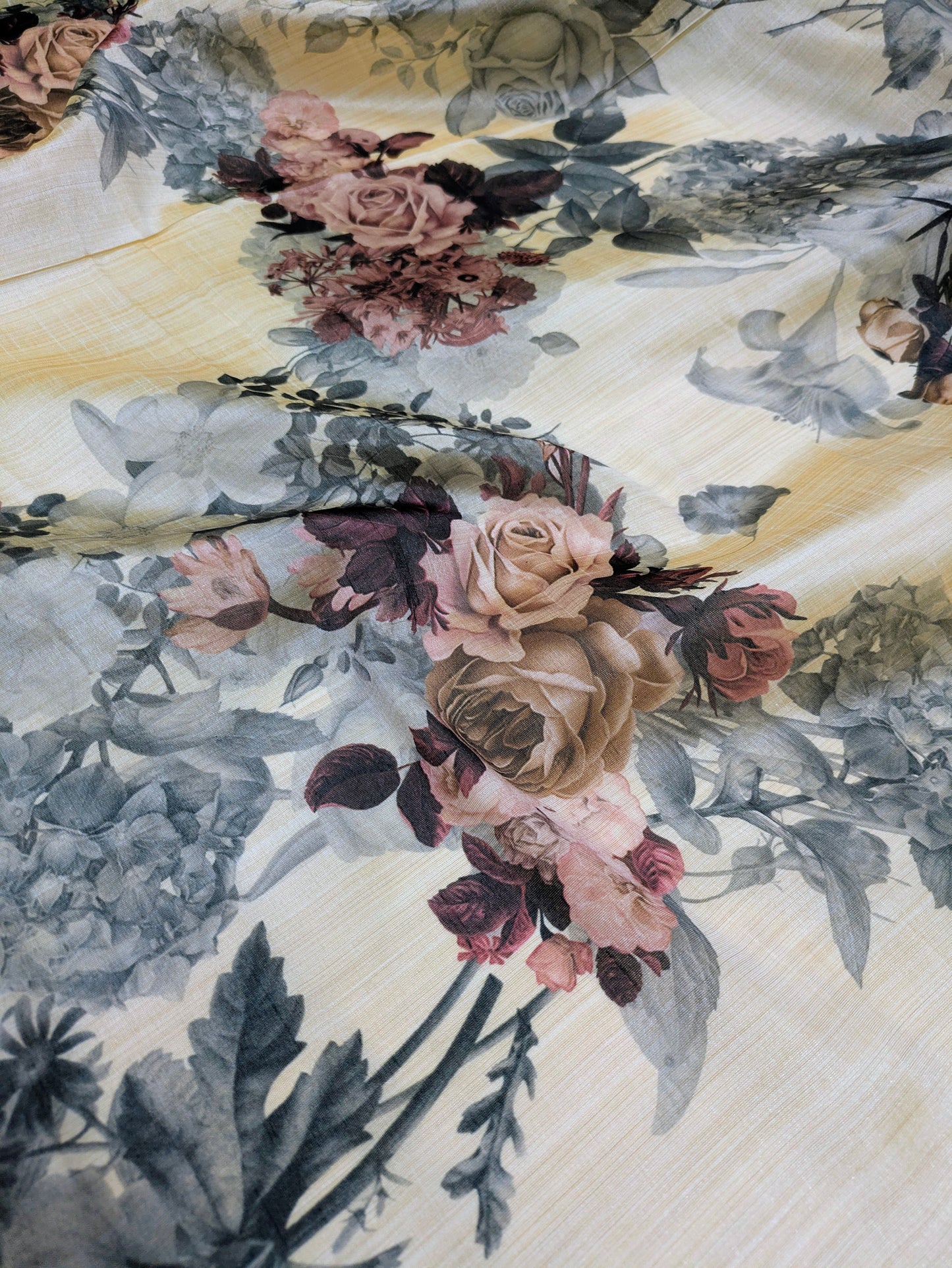 Printed Fabric Tussar rayon silk Fabric Wedding dress Silk Floral Lehenga fabric Printed fabric Summer Dress fabric Dupatta Fabric