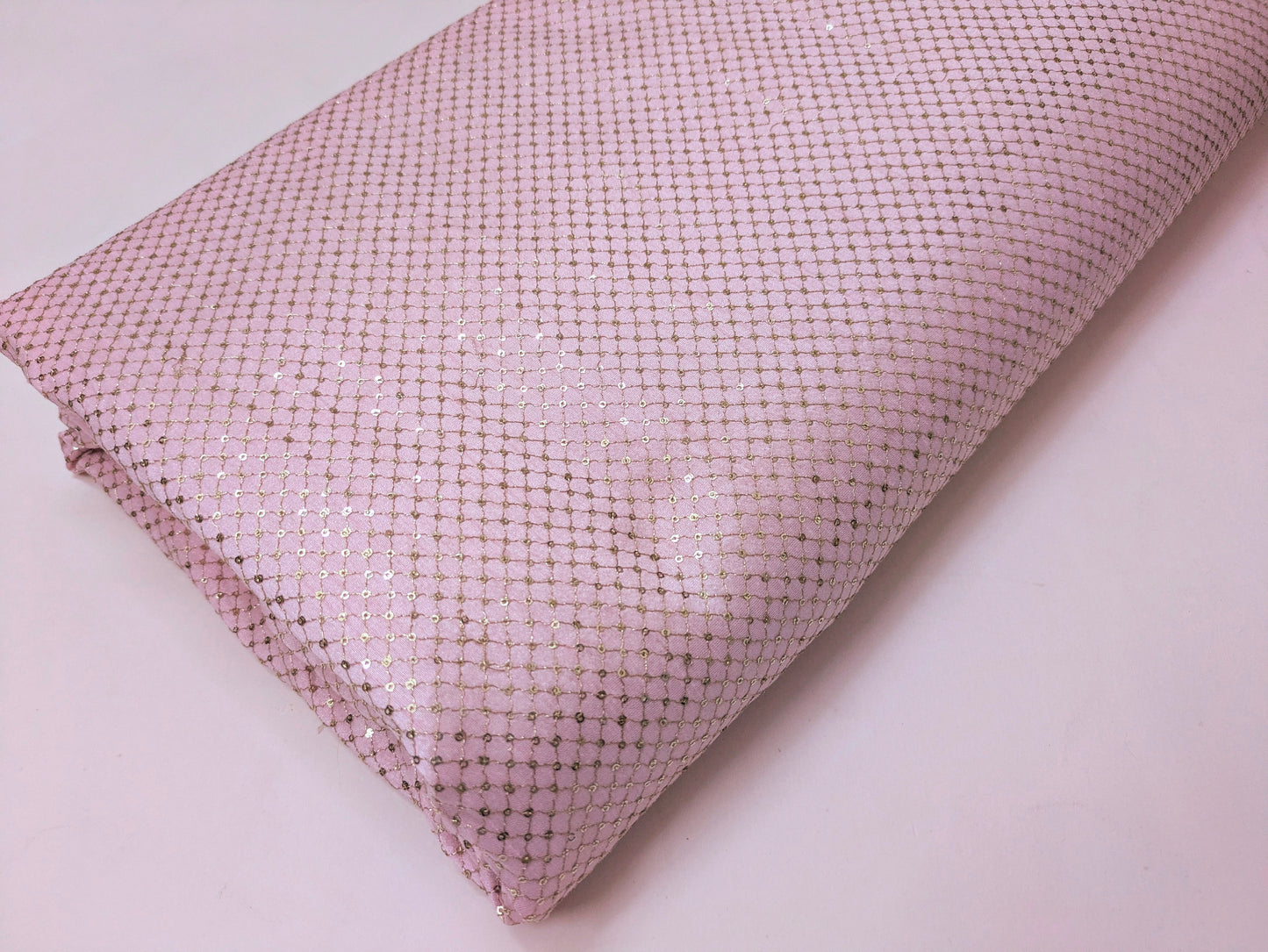 Pink and gold embroidered fabric, Couture fashion, Wedding inspiration, Wedding dress, Royal fabric, Embroidery art - NFAF923