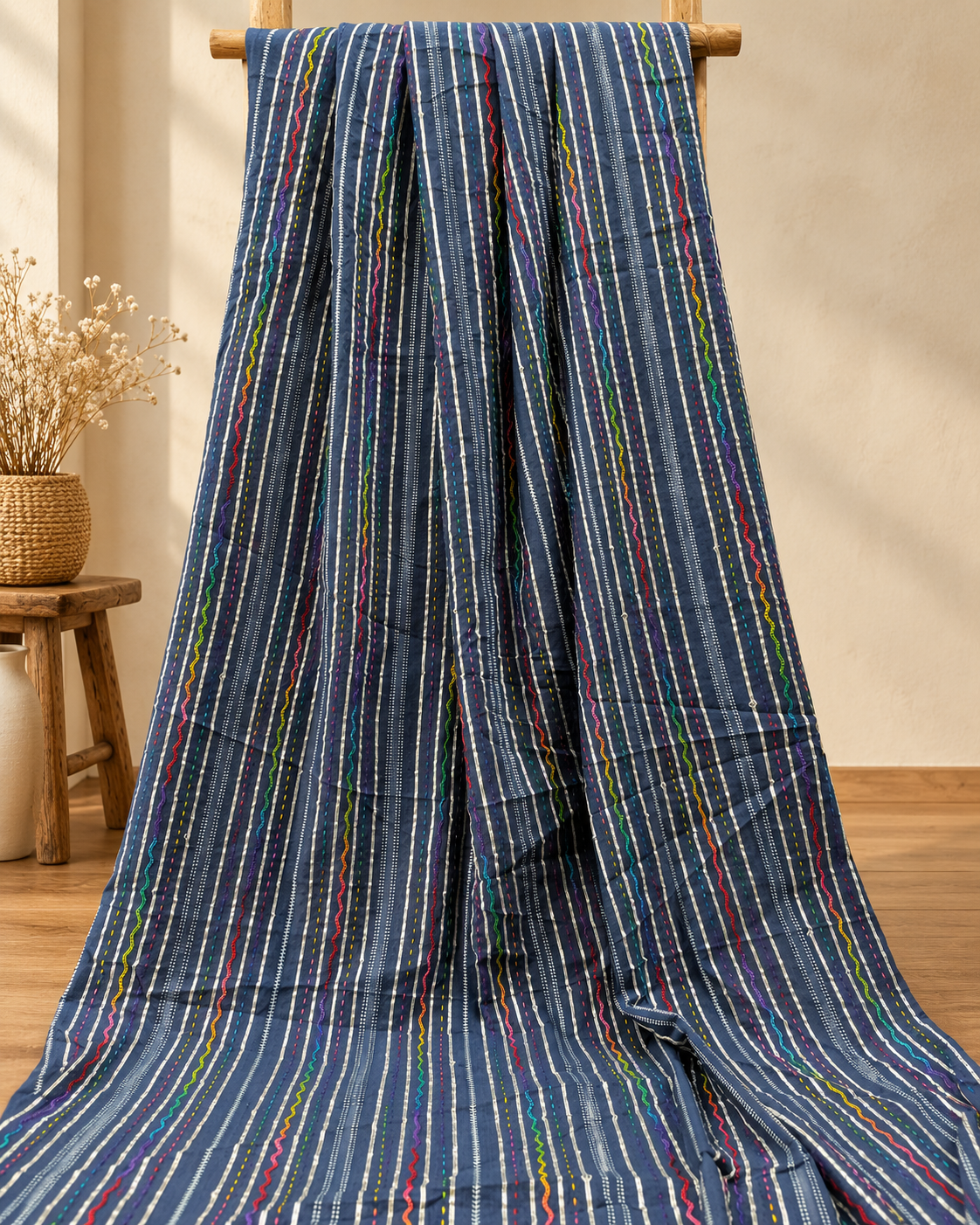 Blue embroidered Fabric, Thread embroidery, Couture fashion, Luxury fabric, Embroidery art, Handmade, Fashion fabric, Indian fabric - NFAF106