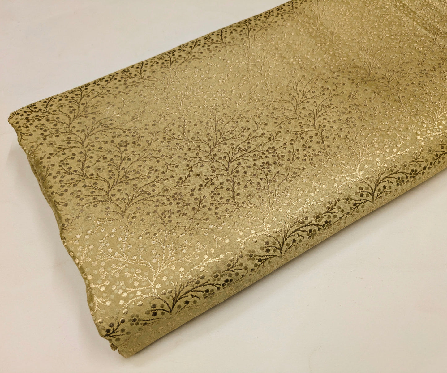 Indian Banarasi Brocade Fabric Gold wedding dress brocade Home furnishing fabric Jacquard fabric Gold Fabric by the yard/meter - NFAF55