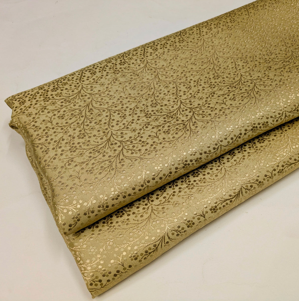Indian Banarasi Brocade Fabric Gold wedding dress brocade Home furnishing fabric Jacquard fabric Gold Fabric by the yard/meter - NFAF55