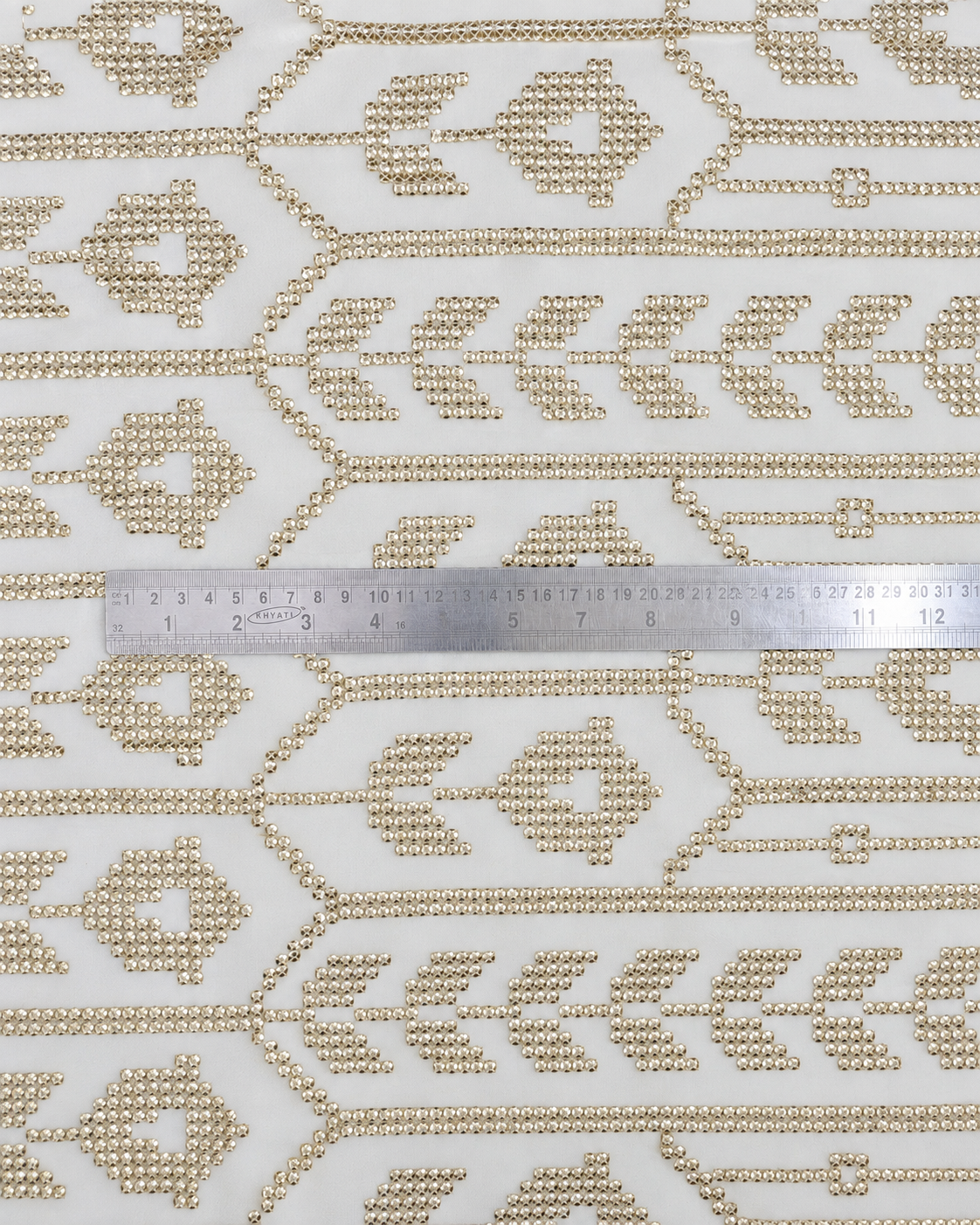Off-White embroidered fabric, Wedding dress, Royal fabric, Luxury fabric, Fashion fabric, Fabric store, Embroidery art, Indian fabric - NFAF945