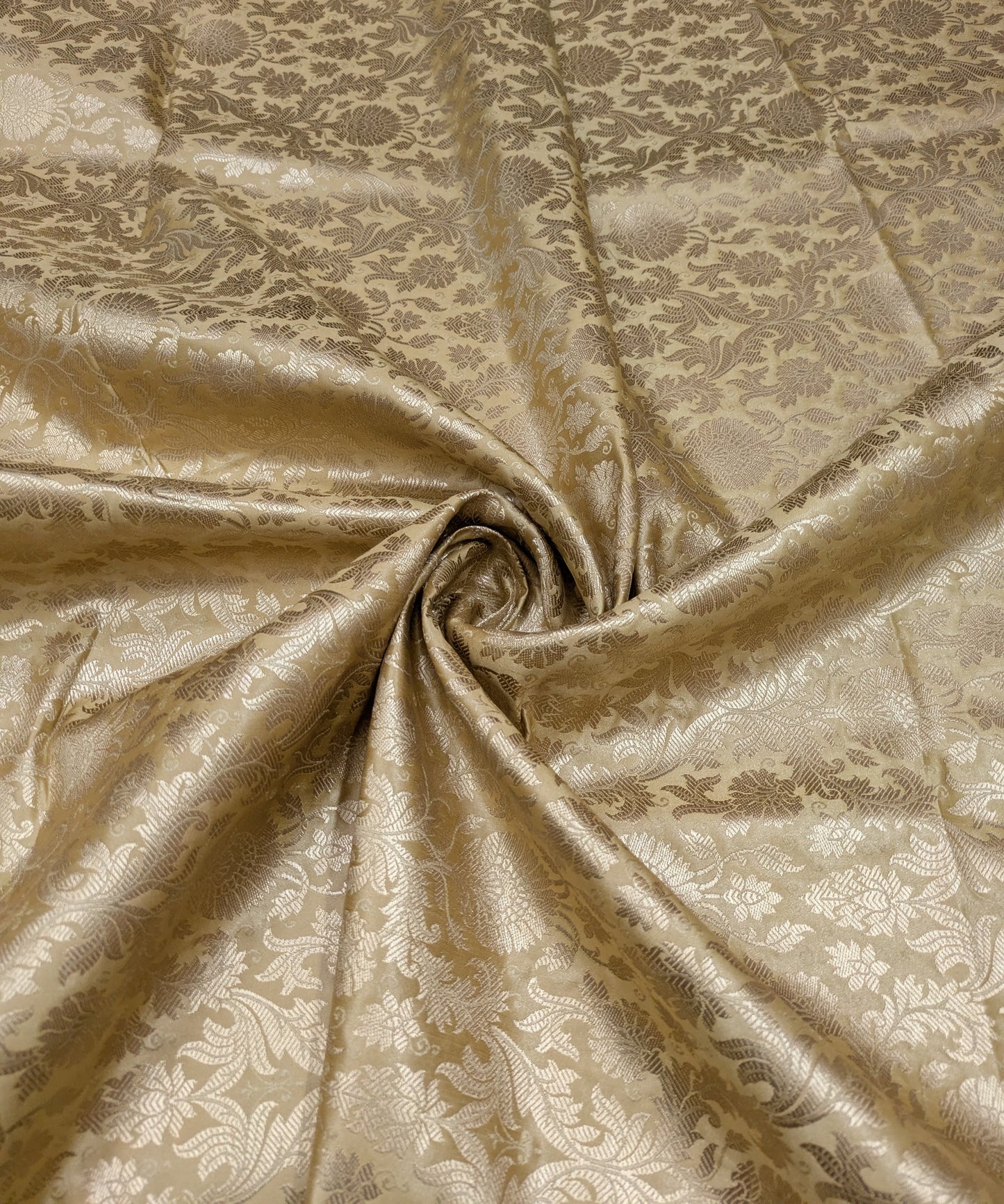 Brocade fabric Beige Gold Jacquard Damask Rayon Silk brocade Fabric Wedding Bridal High Grade Designer fabric by the yard Material NFAF95