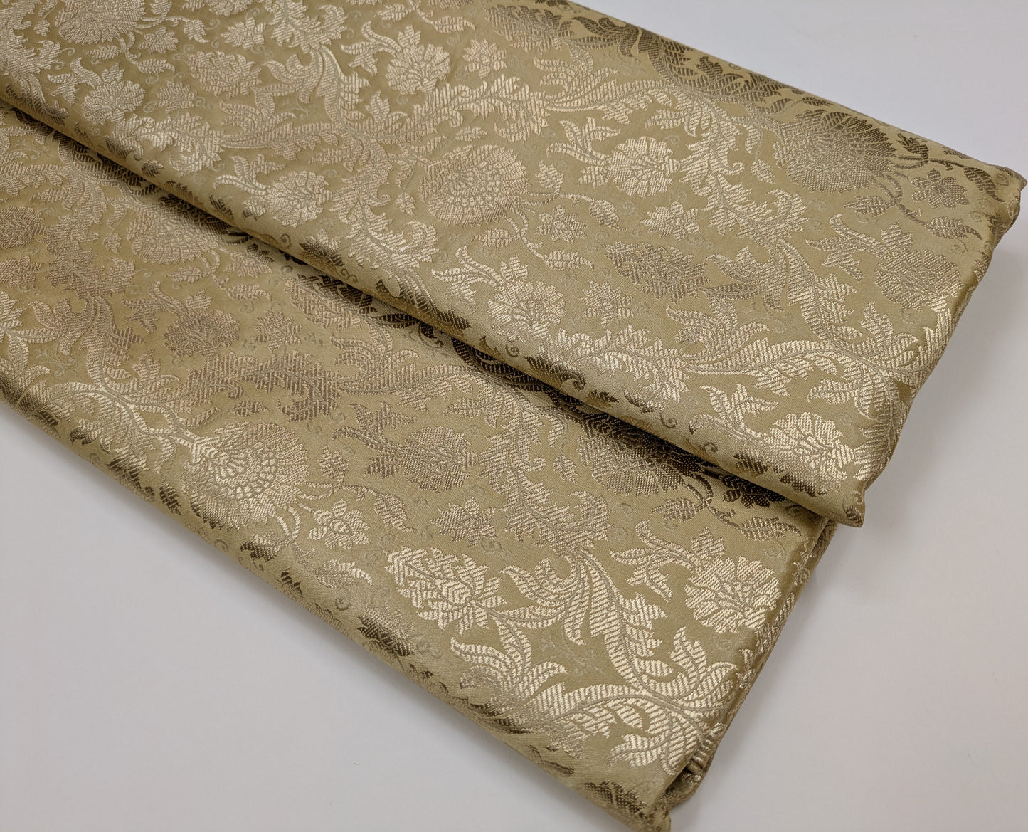 Brocade fabric Beige Gold Jacquard Damask Rayon Silk brocade Fabric Wedding Bridal High Grade Designer fabric by the yard Material NFAF95