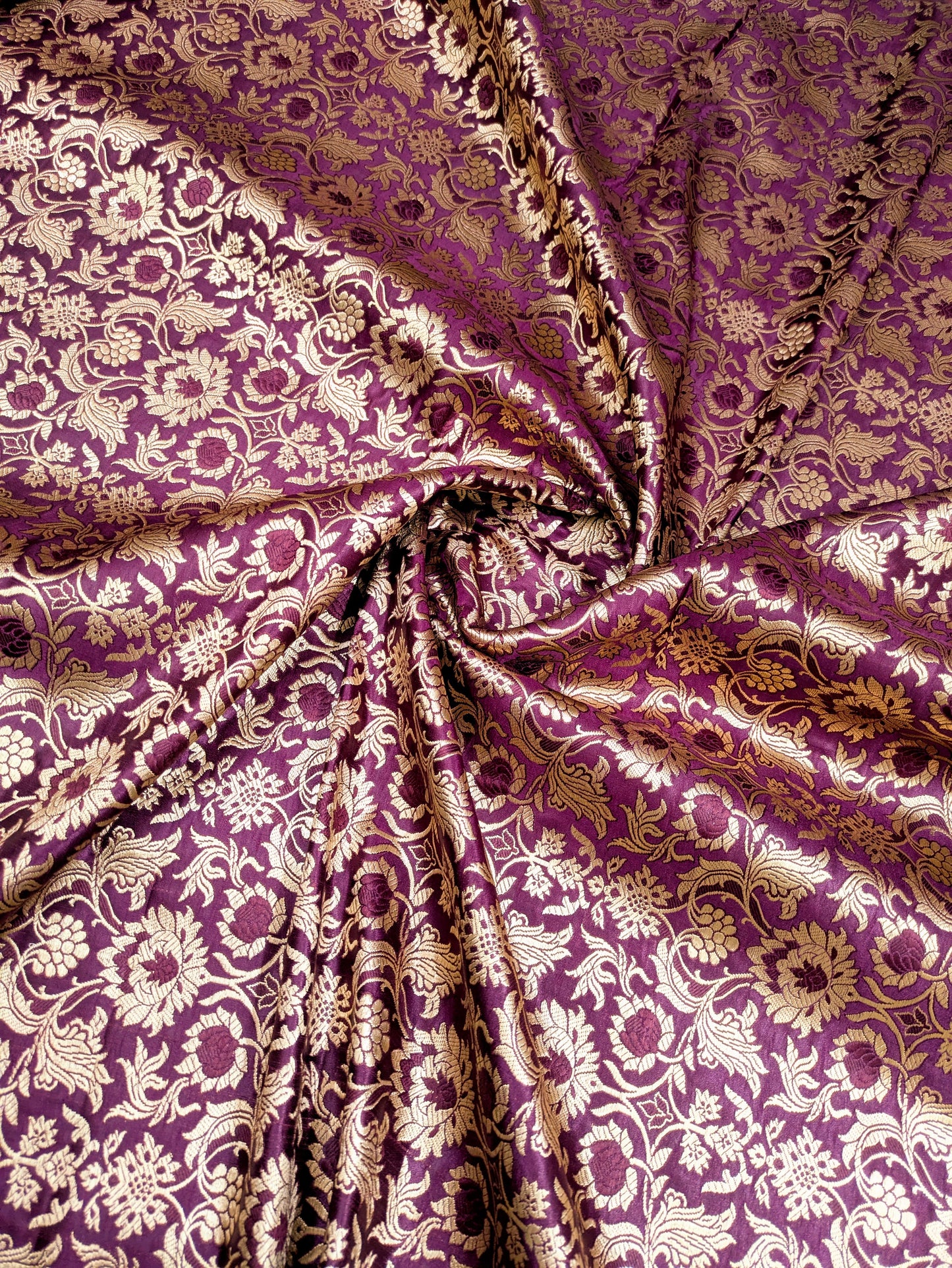 Brocade fabric Burgundy Gold Jacquard Damask Rayon Silk brocade Fabric Wedding Bridal High Grade Designer fabric by the yard Material NFAF22