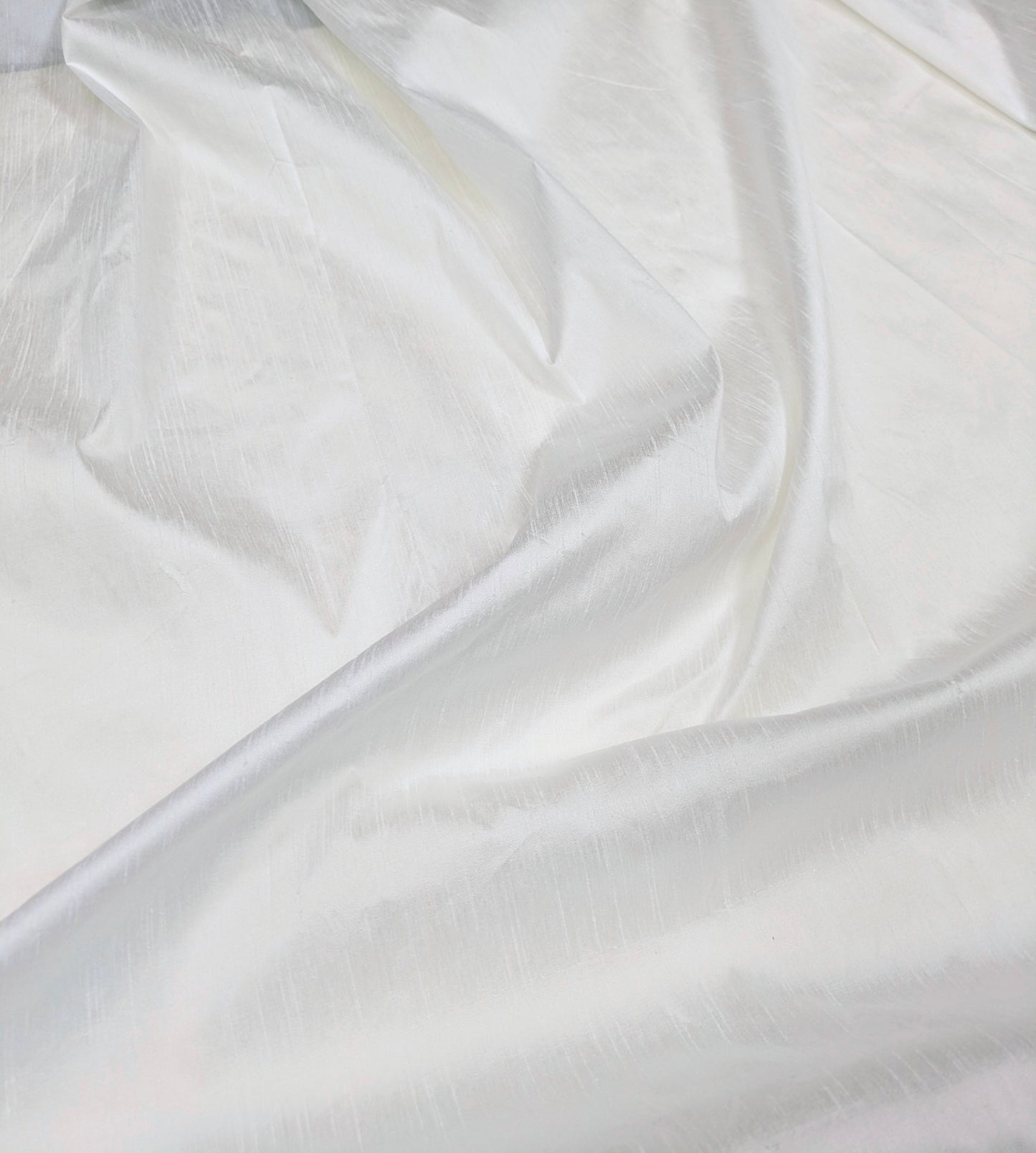 White shantung raw silk fabric, Handloom dupioni silk fabric, Wedding dress, Khadi silk fabric, Luxury fabric, royal fabric - RSAF01