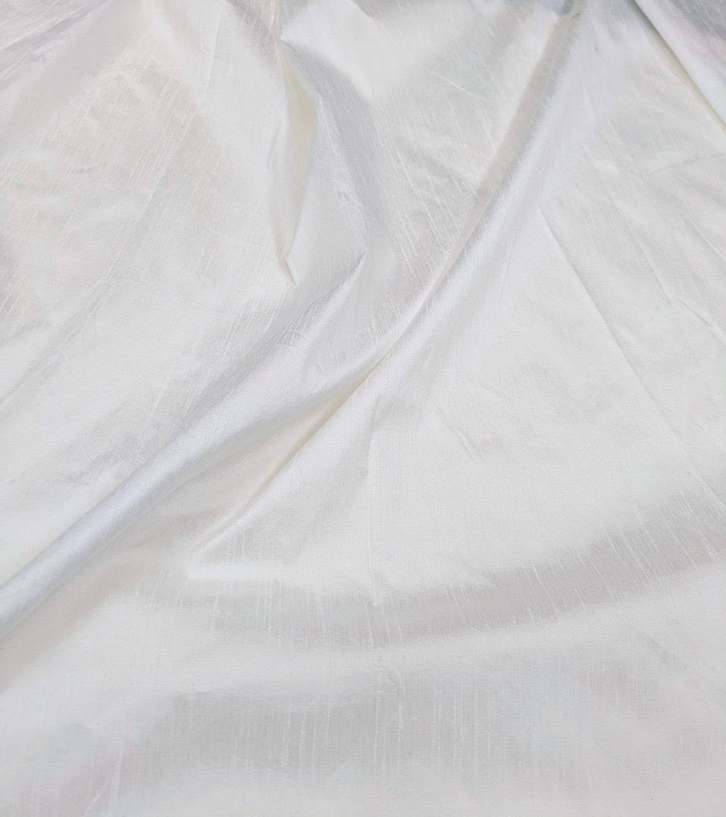 White shantung raw silk fabric, Handloom dupioni silk fabric, Wedding dress, Khadi silk fabric, Luxury fabric, royal fabric - RSAF01