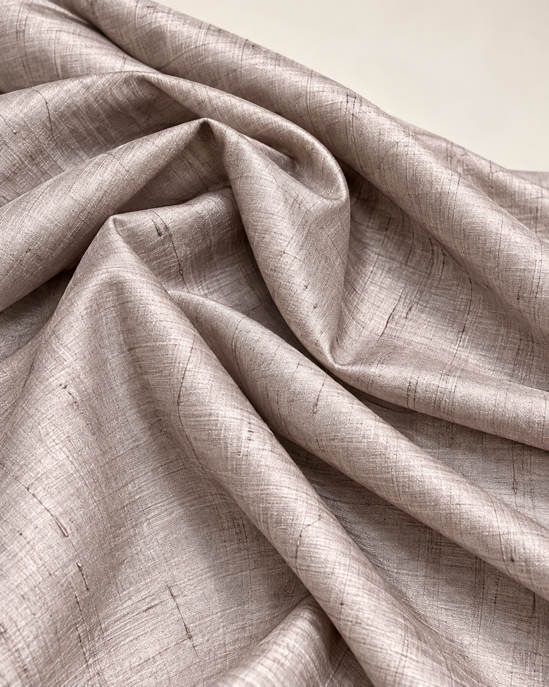 Taupe shantung raw silk fabric, Handloom dupioni silk fabric, Wedding dress, Khadi silk fabric, Luxury fabric, royal fabric - RSAF17