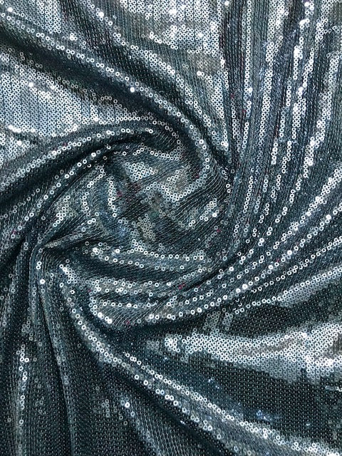 Gray Sequin Georgette Fabric,  Sequin Embroidery Fabric, Multiple yardage will come in the Continuous length SQAF14