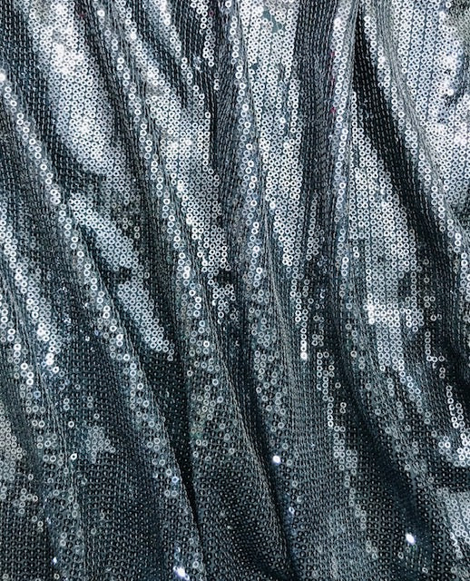 Gray Sequin Georgette Fabric,  Sequin Embroidery Fabric, Multiple yardage will come in the Continuous length SQAF14