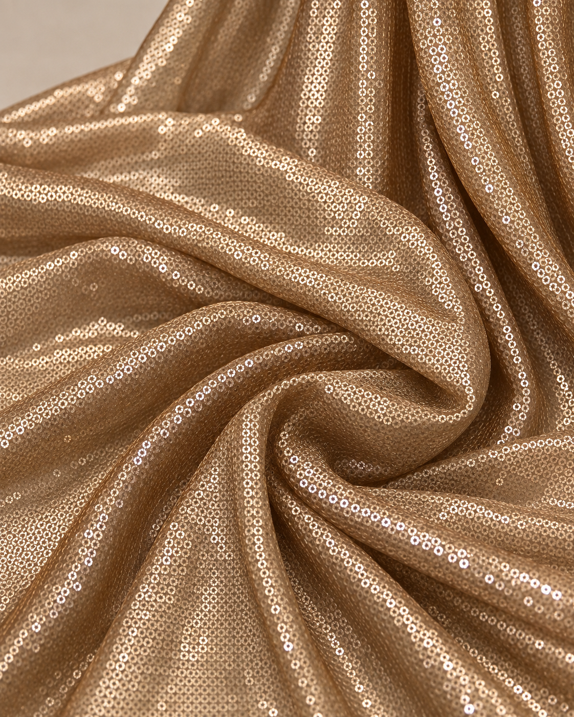 Gold embroidered fabric, Sequin Georgette Fabric, Evening dress, Bridesmaid dress, Wedding inspiration, Fabric store, Handmade SQAF852
