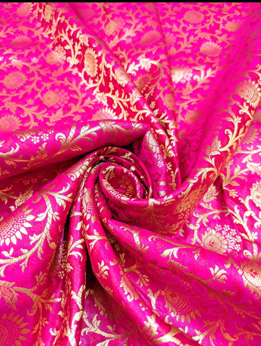 Brocade fabric Pink Gold Jacquard Damask Rayon Silk brocade Fabric Wedding Bridal High Grade Designer fabric by the yard Material NFAF85