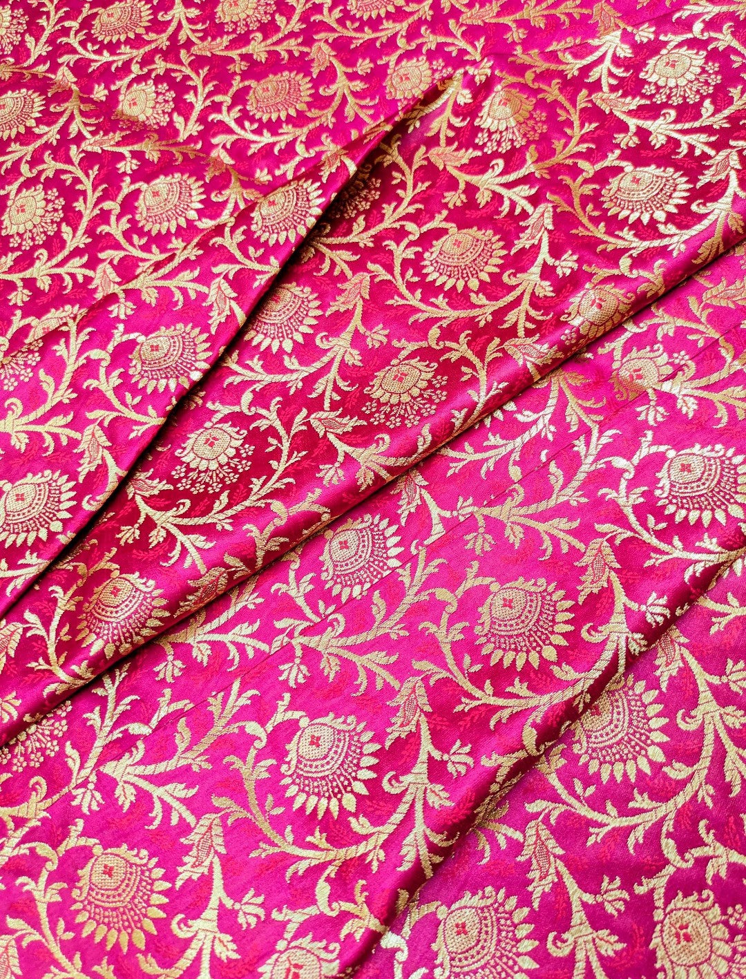 Brocade fabric Pink Gold Jacquard Damask Rayon Silk brocade Fabric Wedding Bridal High Grade Designer fabric by the yard Material NFAF85