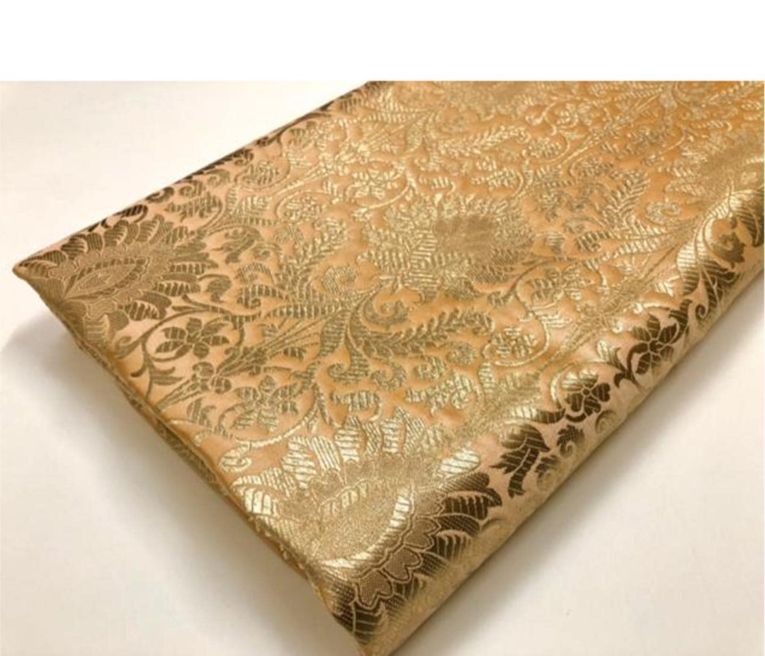 Brocade fabric Beige Gold Jacquard Damask Rayon Silk brocade Fabric Wedding Bridal High Grade Designer fabric by the yard Material NFAF117