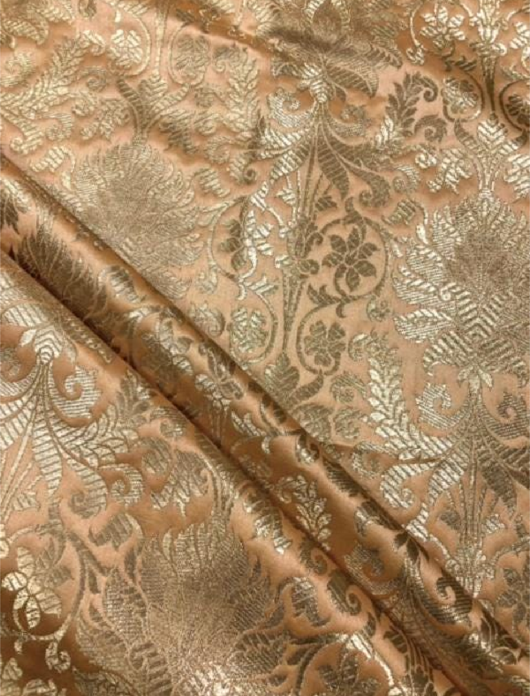 Brocade fabric Beige Gold Jacquard Damask Rayon Silk brocade Fabric Wedding Bridal High Grade Designer fabric by the yard Material NFAF117