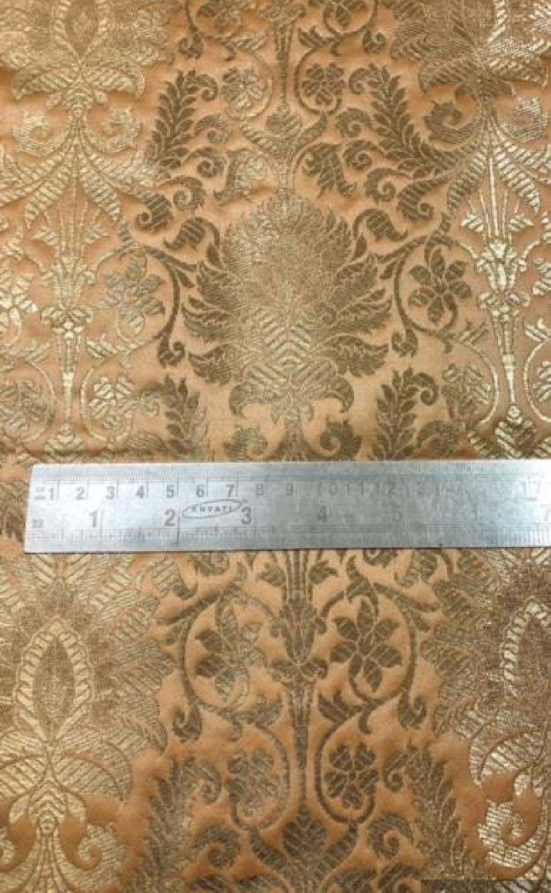 Brocade fabric Beige Gold Jacquard Damask Rayon Silk brocade Fabric Wedding Bridal High Grade Designer fabric by the yard Material NFAF117