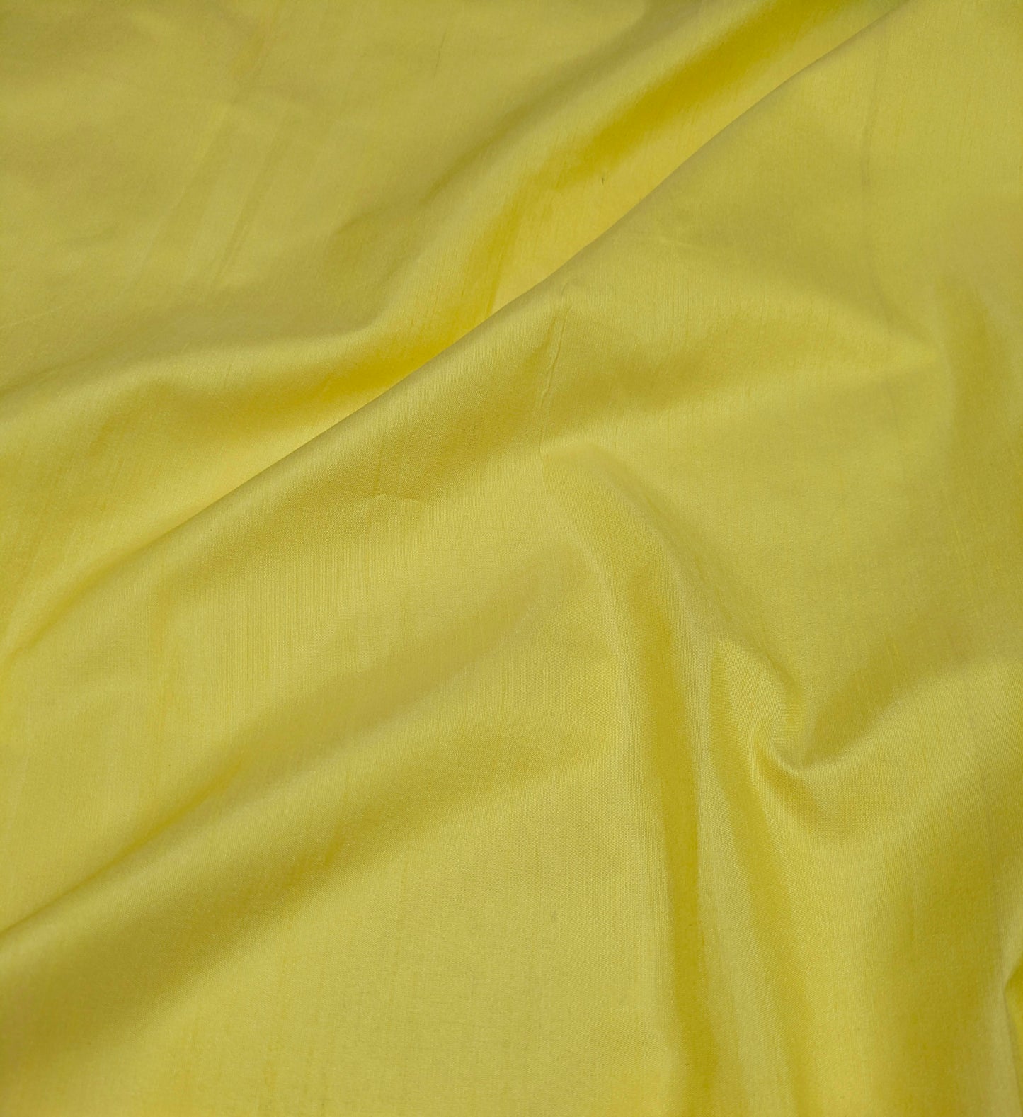 Lemon Yellow Poly Raw Silk Faux Dupion 100% Polyester Upholstery Fabric Bridal Craft Dress Quilting Material TSF41