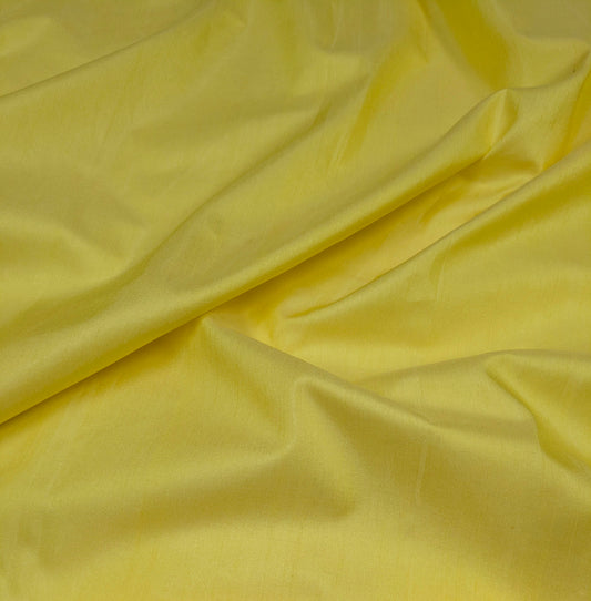 Lemon Yellow Poly Raw Silk Faux Dupion 100% Polyester Upholstery Fabric Bridal Craft Dress Quilting Material TSF41