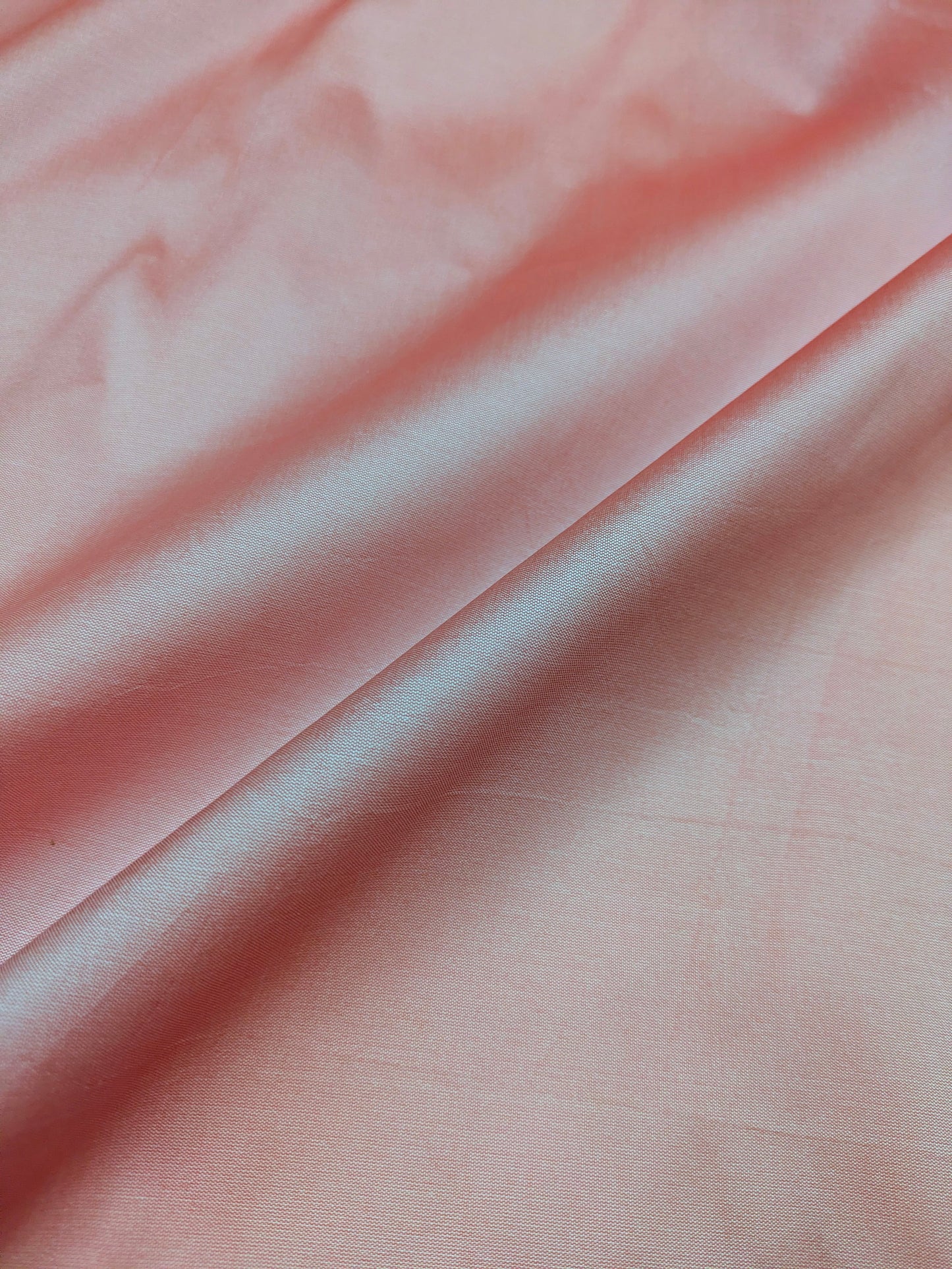 Salmon Poly Raw Silk Faux Dupion 100% Polyester Upholstery Fabric Bridal Craft Dress Quilting Material TSF57