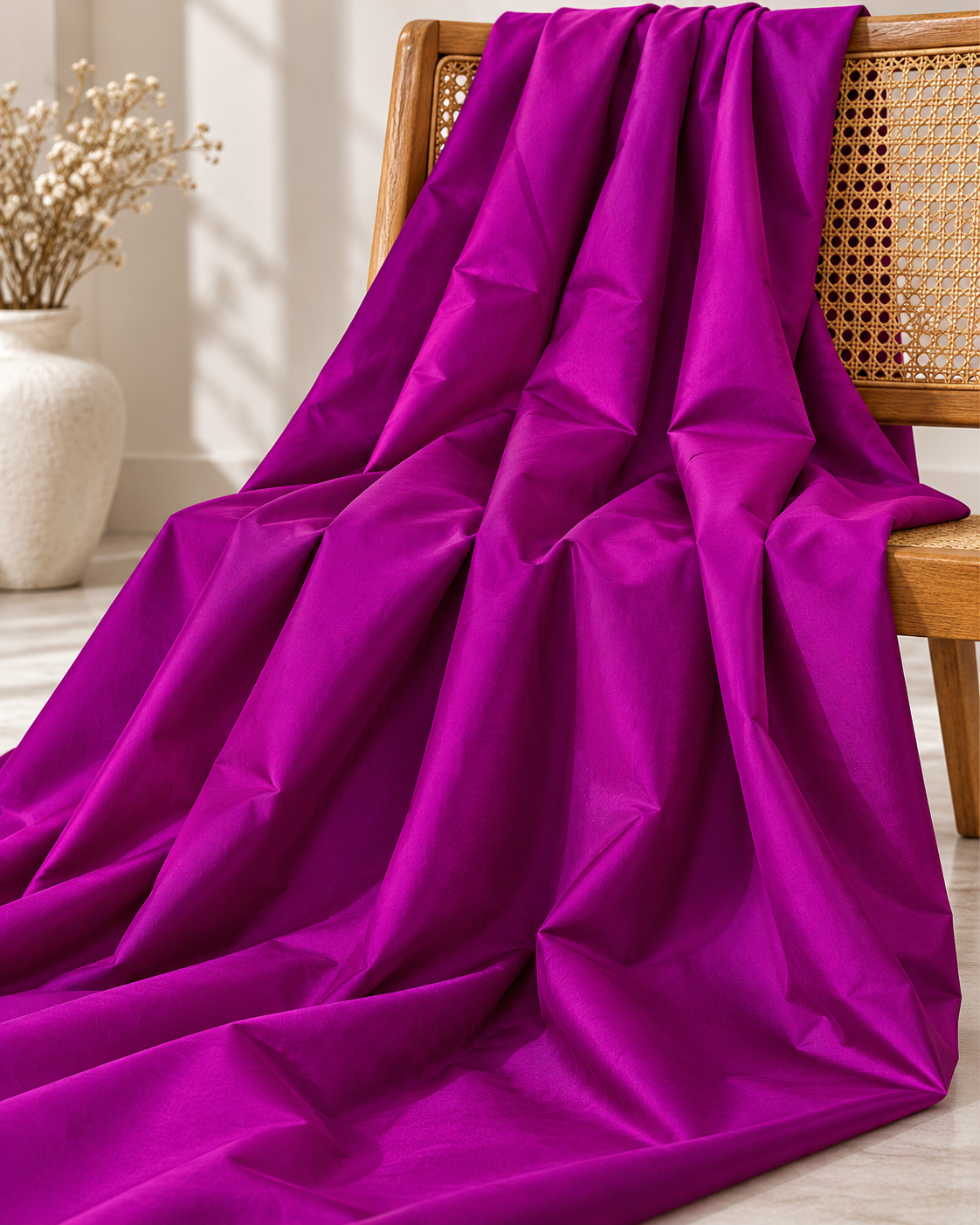 Purple MagentaTaffeta Fabric Taffeta Faux Silk Fabric Wedding Gown Dress Fabric Bridal Dress Polyester Taffeta Fabric By The Yard