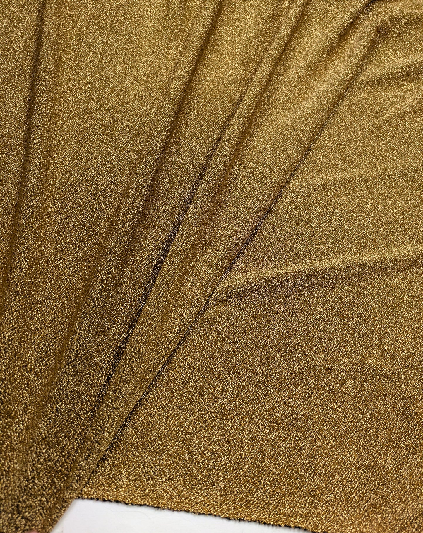 Lurex Glitter Fabric/Shimmer Stretch Fabric in Gold color, Sparkle Fabric, Wedding dress, Luxury fabric, Fashion fabric - VLTF1079