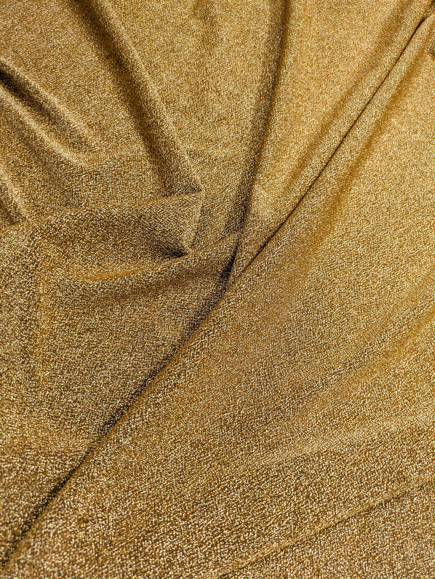 Lurex Glitter Fabric/Shimmer Stretch Fabric in Gold color, Sparkle Fabric, Wedding dress, Luxury fabric, Fashion fabric - VLTF1079