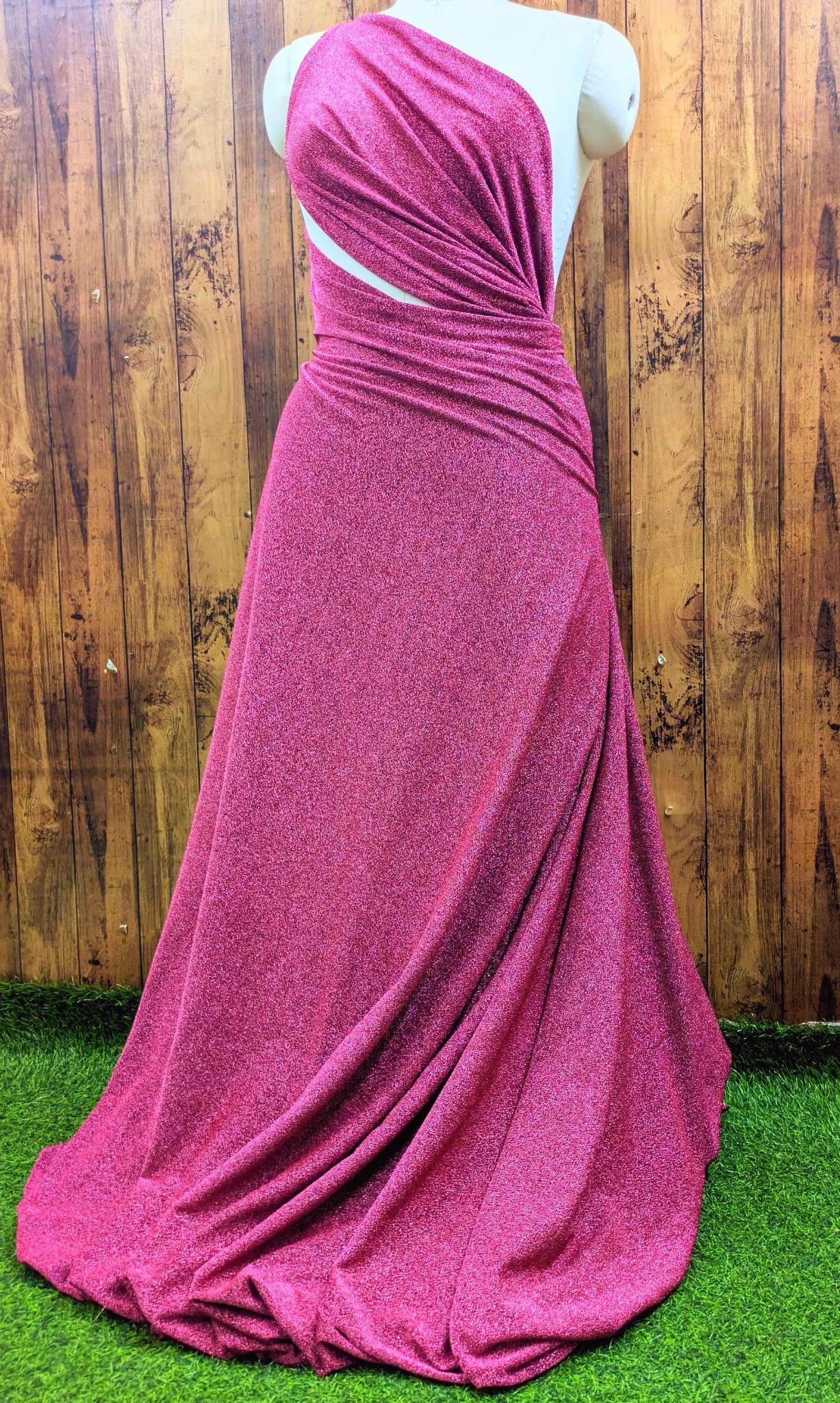Rouge pink Lurex Glitter Fabric/Shimmer Fabric, Glitter Fabric, Gown, Backdrop ,Sparkle Fabric - VLTF1080