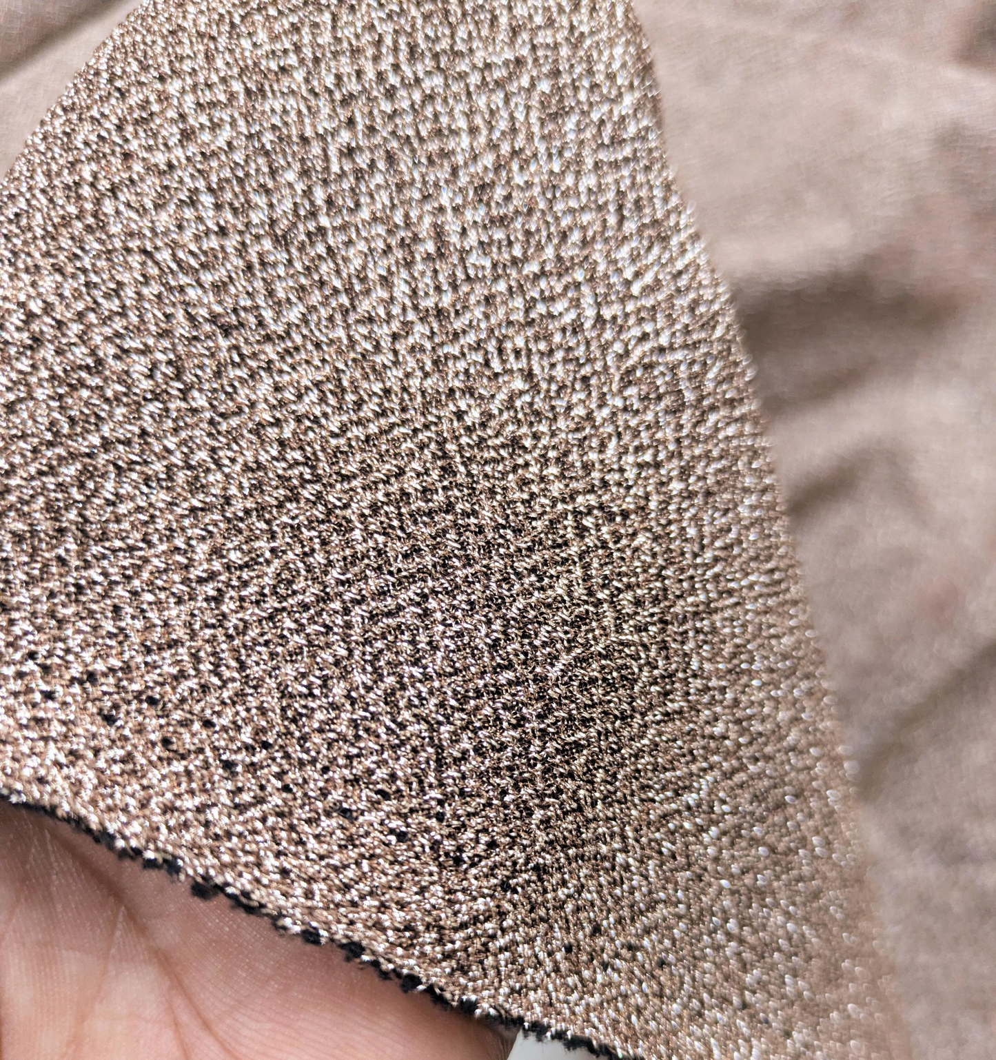Rose Gold Lurex Glitter Fabric/Shimmer Fabric, Glitter Fabric, Gown, Backdrop ,Sparkle Fabric - VLTF1081