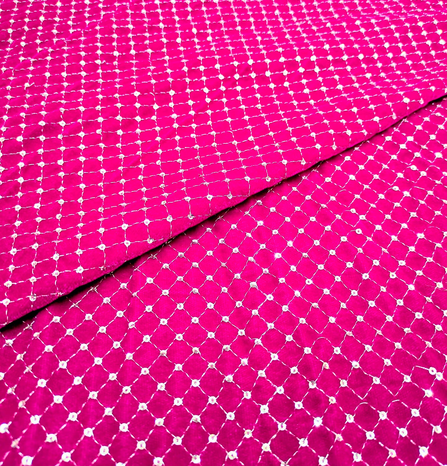 Magenta Pink embroidered velvet fabric, Embroidered Stretch fabric, Haute couture, Embroidery design, Luxury fabric, Bridesmaid dress - VLTF908 (Copy)