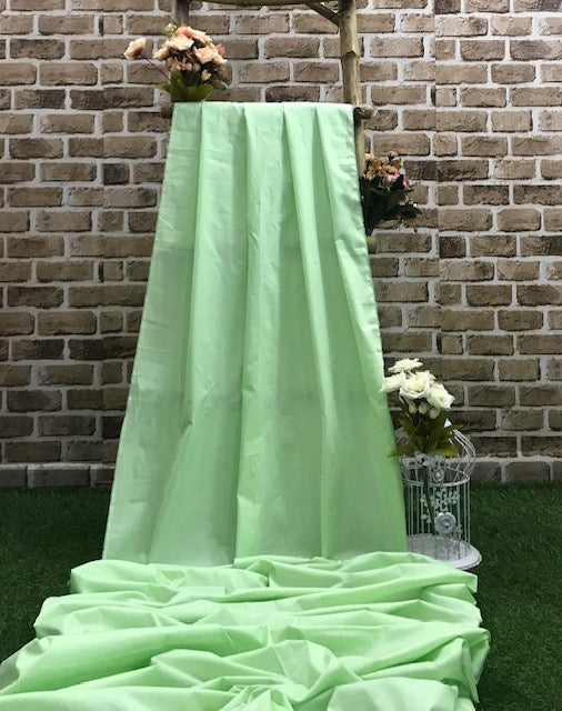 Pure Cotton fabric in Lime Color, Multiple lengths will come in the continuous piece - COTF04