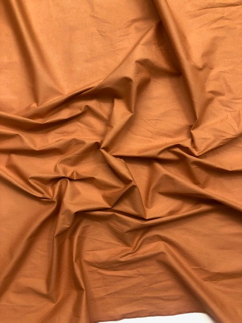 Pure Cotton fabric in Burnt Orange Color, Multiple lengths will come in the continuous piece - COTF05