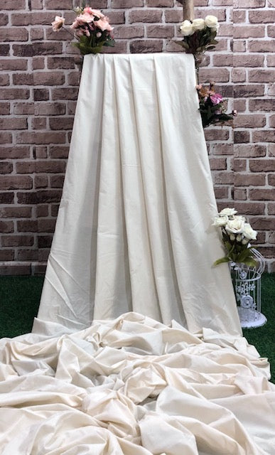 Pure Cotton fabric in Ivory Color, Multiple lengths will come in the continuous piece - COTF07